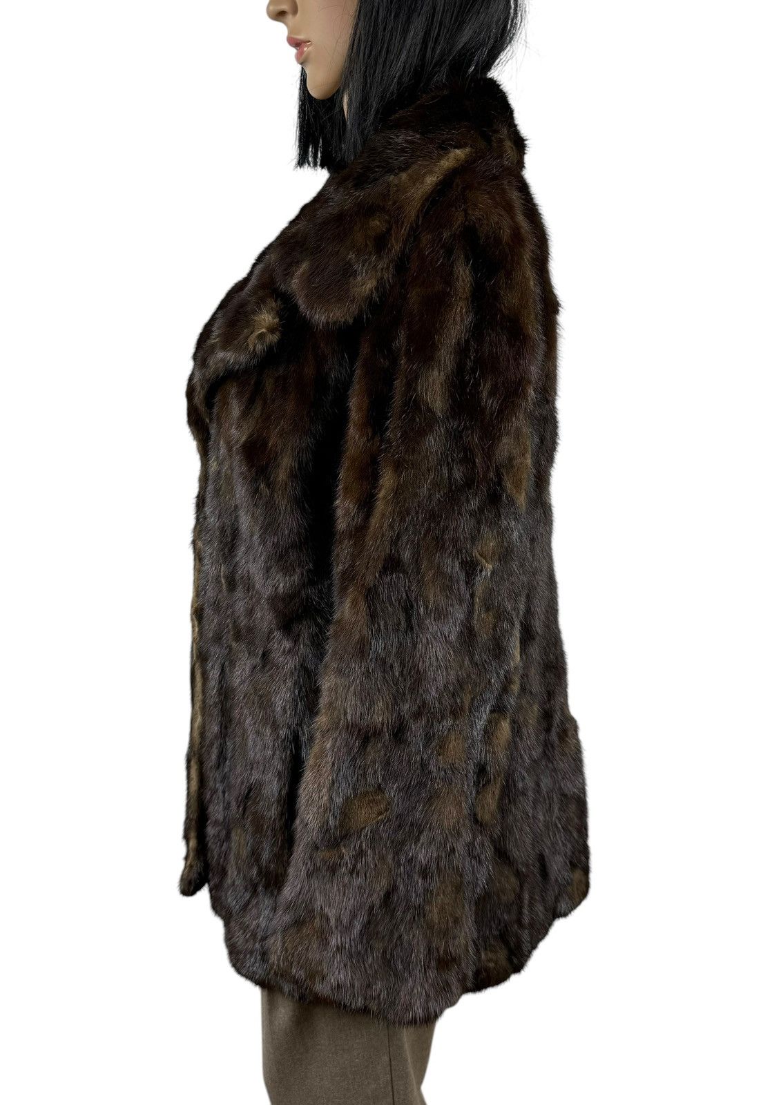 Handmade Real Genuine Mink Fur Coat Jacket Size Large Size L / US 10 / IT 46 - 6 Thumbnail