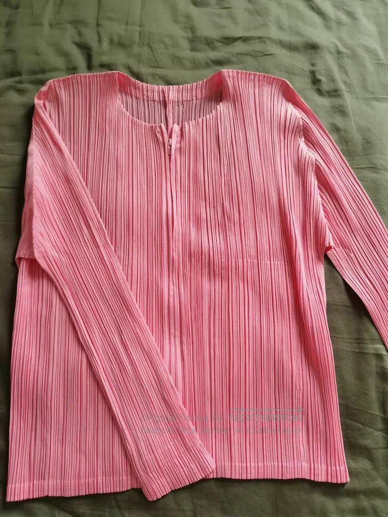 Issey Miyake Issey Miyake Ruched Zipper Cardigan Size L / US 10 / IT 46 - 4 Thumbnail