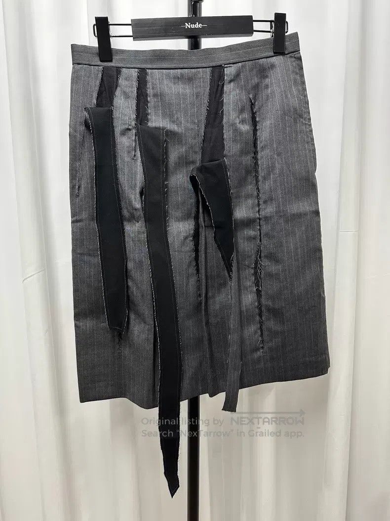Comme des Garcons Comme des Garcons size M Torn Wool Skirt Size 22" - 1 Thumbnail