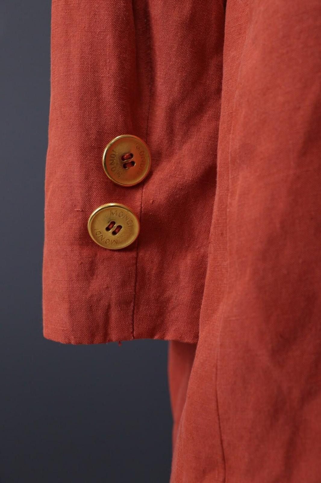 Christian Dior Monsieur Mondi Silk Linen Red Single Breasted Trench Coat Size 44 Size M / US 6-8 / IT 42-44 - 11 Thumbnail