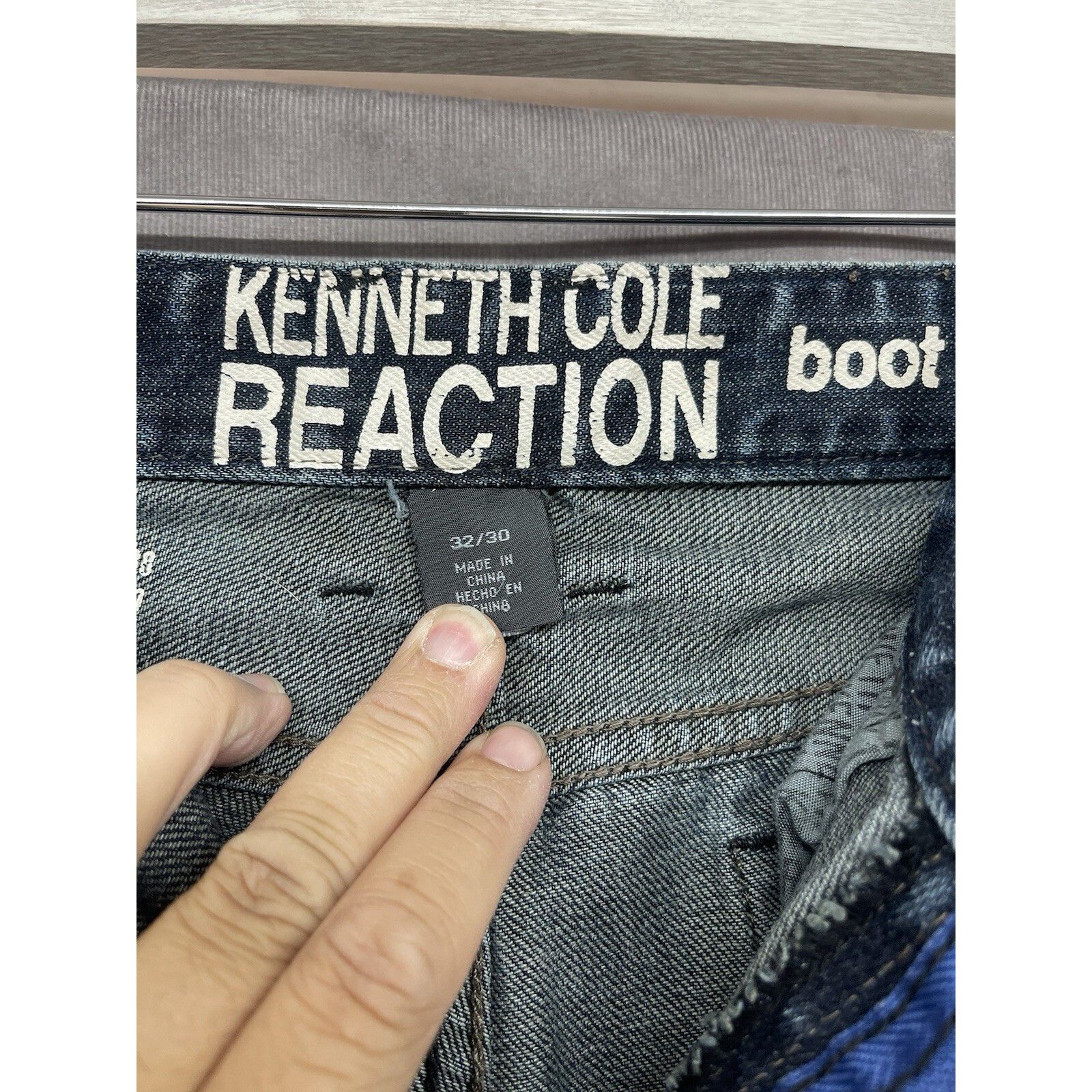Kenneth Cole VTG Y2K Kenneth Cole Jeans 32 x 30 Blue Boot Cut (903) Grung Size US 32 / EU 48 - 6 Thumbnail