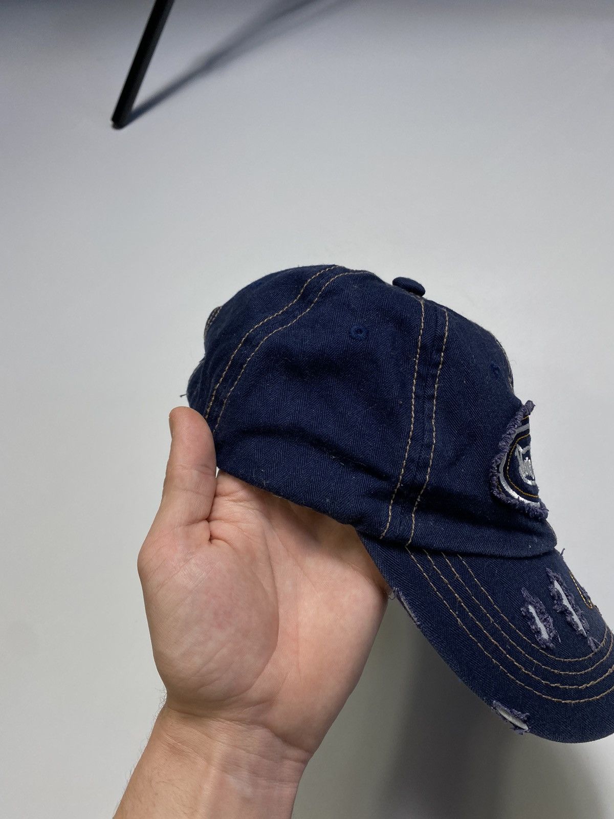 Von Dutch Rare Vintage Von Dutch Distressed Denim Cap Hut Size ONE SIZE - 6 Thumbnail