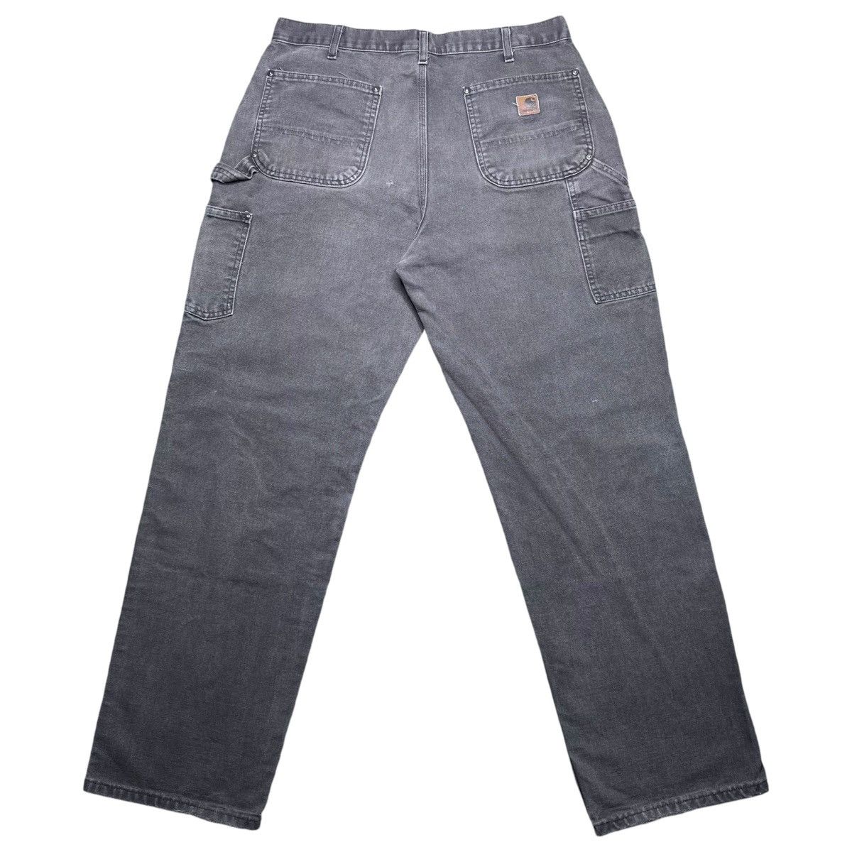Carhartt × Vintage 2000s Carhartt Brown Double Knee Carpenter Dungaree Pants Size US 33 - 2 Thumbnail