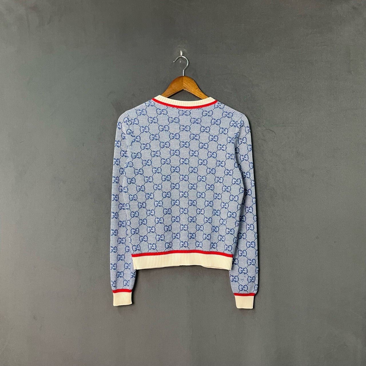 Gucci Gucci Blue full-print gold button cardigan sweater 2501-Nex Size US S / EU 44-46 / 1 - 2 Thumbnail