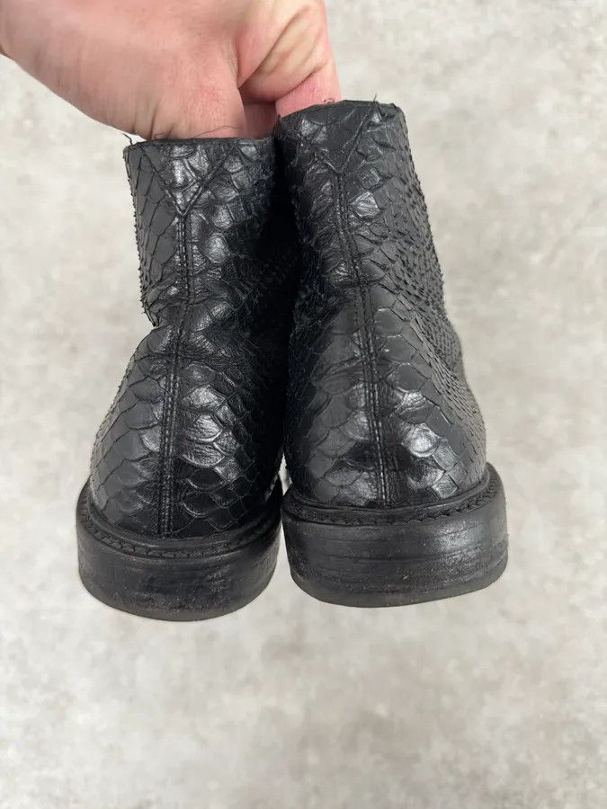 Saint Laurent Paris Saint Laurent Black Python Leather Boots Size US 5.5 / IT 35.5 - 5 Thumbnail