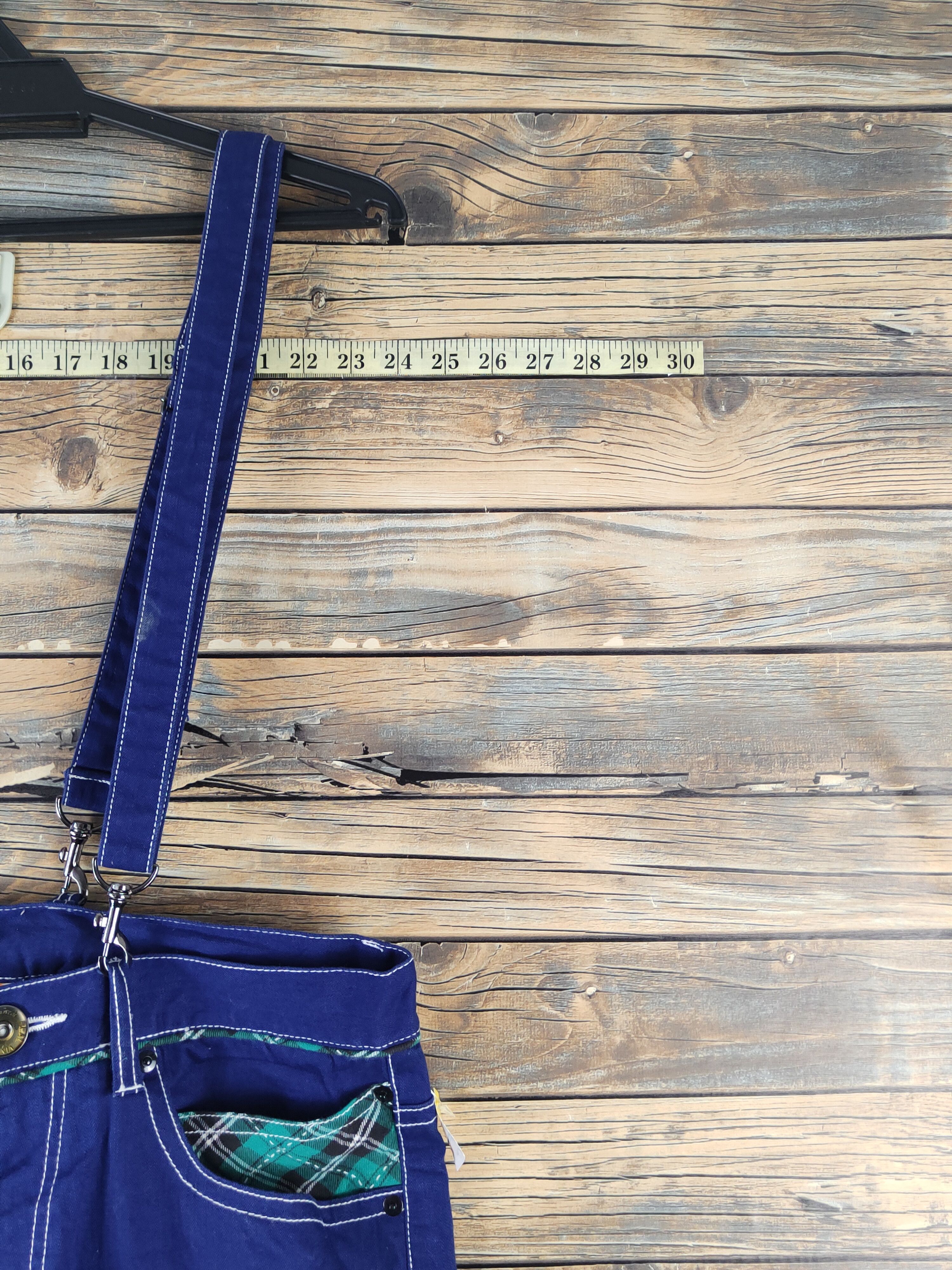 Japanese Brand × Vintage DL Japanese Brand Blue Suspender Pants #1084 Size 32" / US 10 / IT 46 - 4 Thumbnail