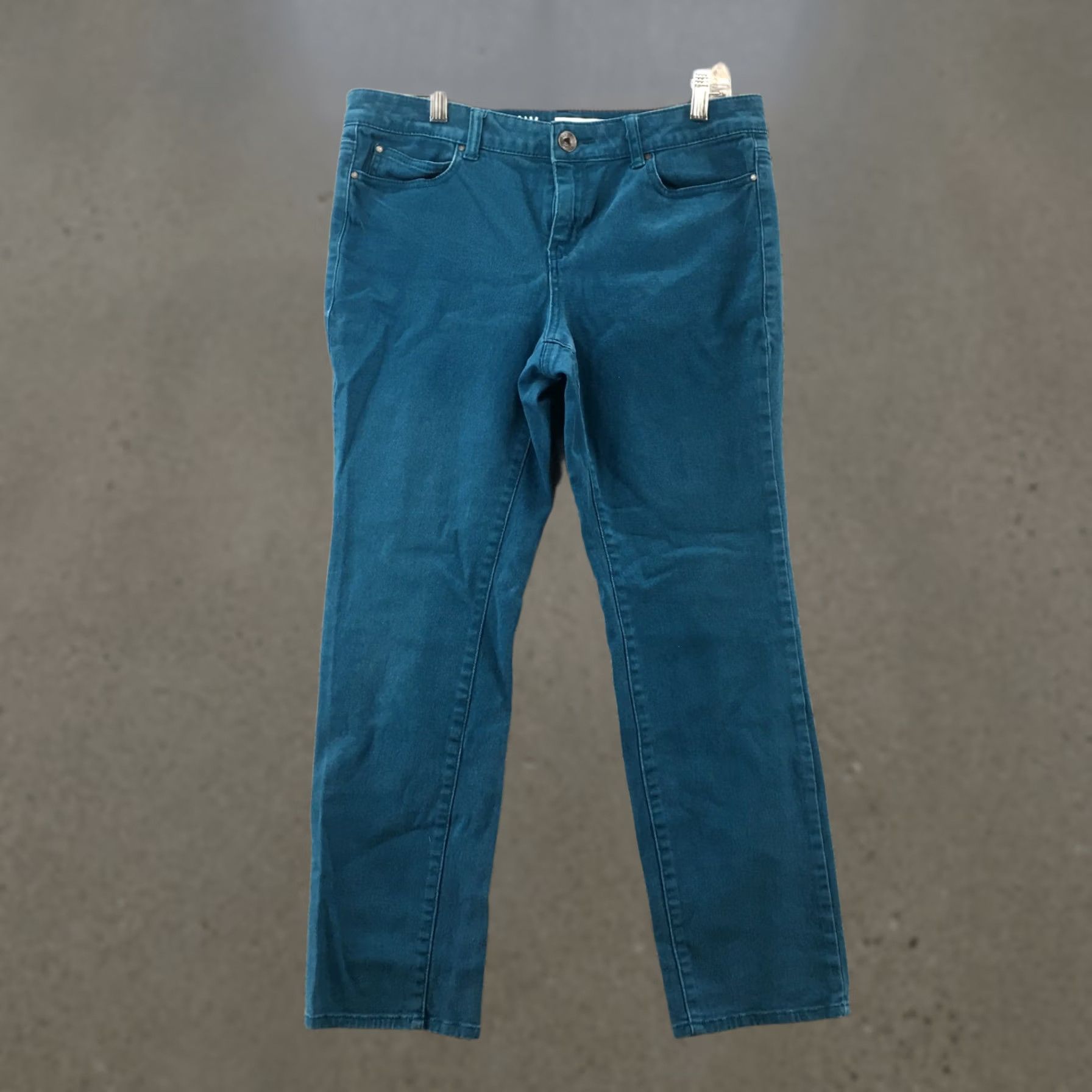 DKNY DKNY Soho Skinny Jeans Womens 12P Petite Blue Denim Mid Rise Zip Fly Casual Jeans Size 34" / US 12 / IT 48 - 1 Thumbnail