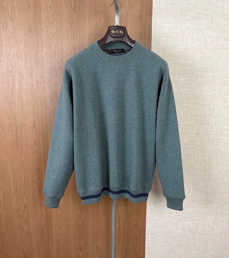 Loro Piana LORO PIANA Winter and autumn men's hoodie sweater 100% cas Size US L / EU 52-54 / 3 - 1 Thumbnail