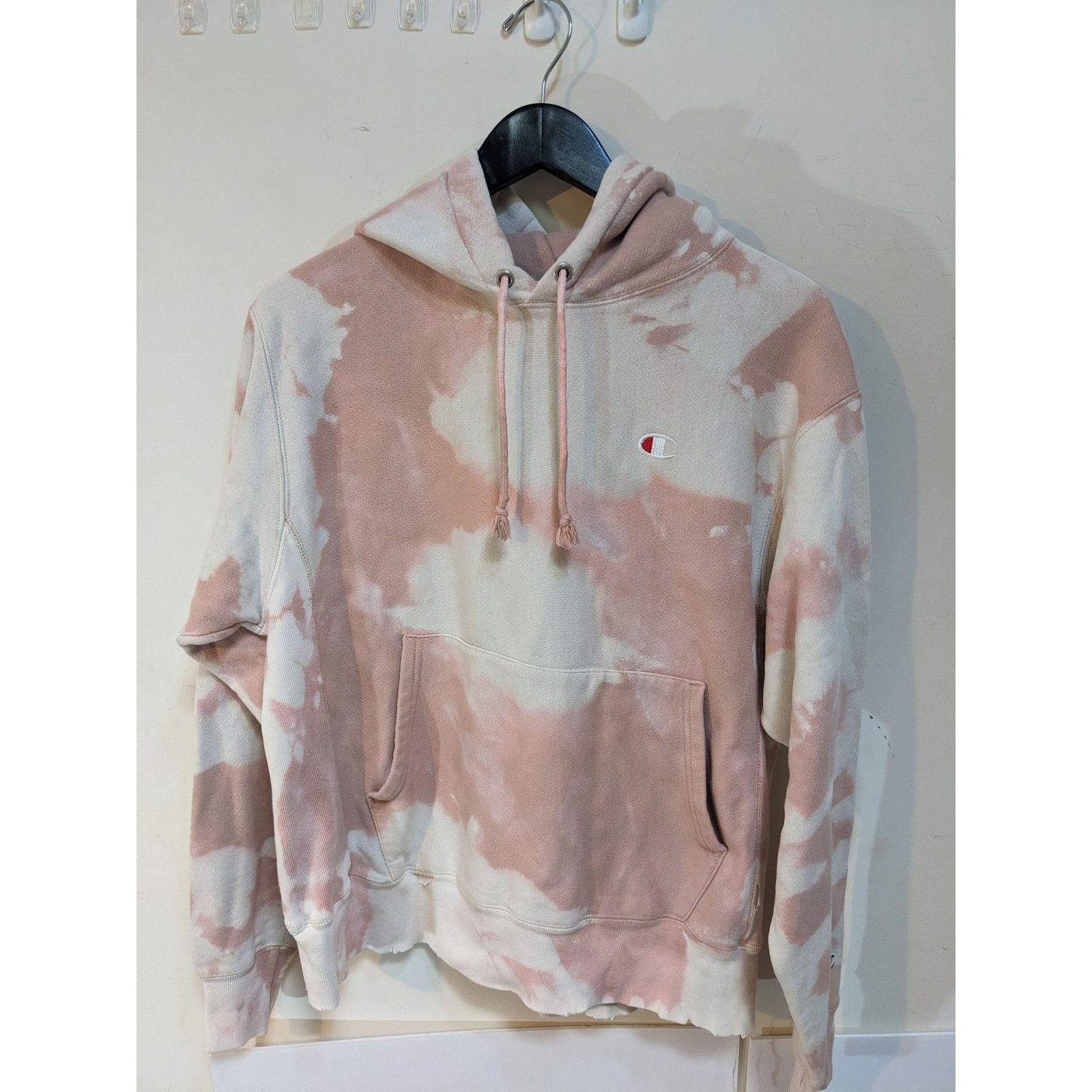 Champion Champion Pink White Cream Reverse Weave Tie Dye Hoodie Sz M Size US M / EU 48-50 / 2 - 1 Thumbnail