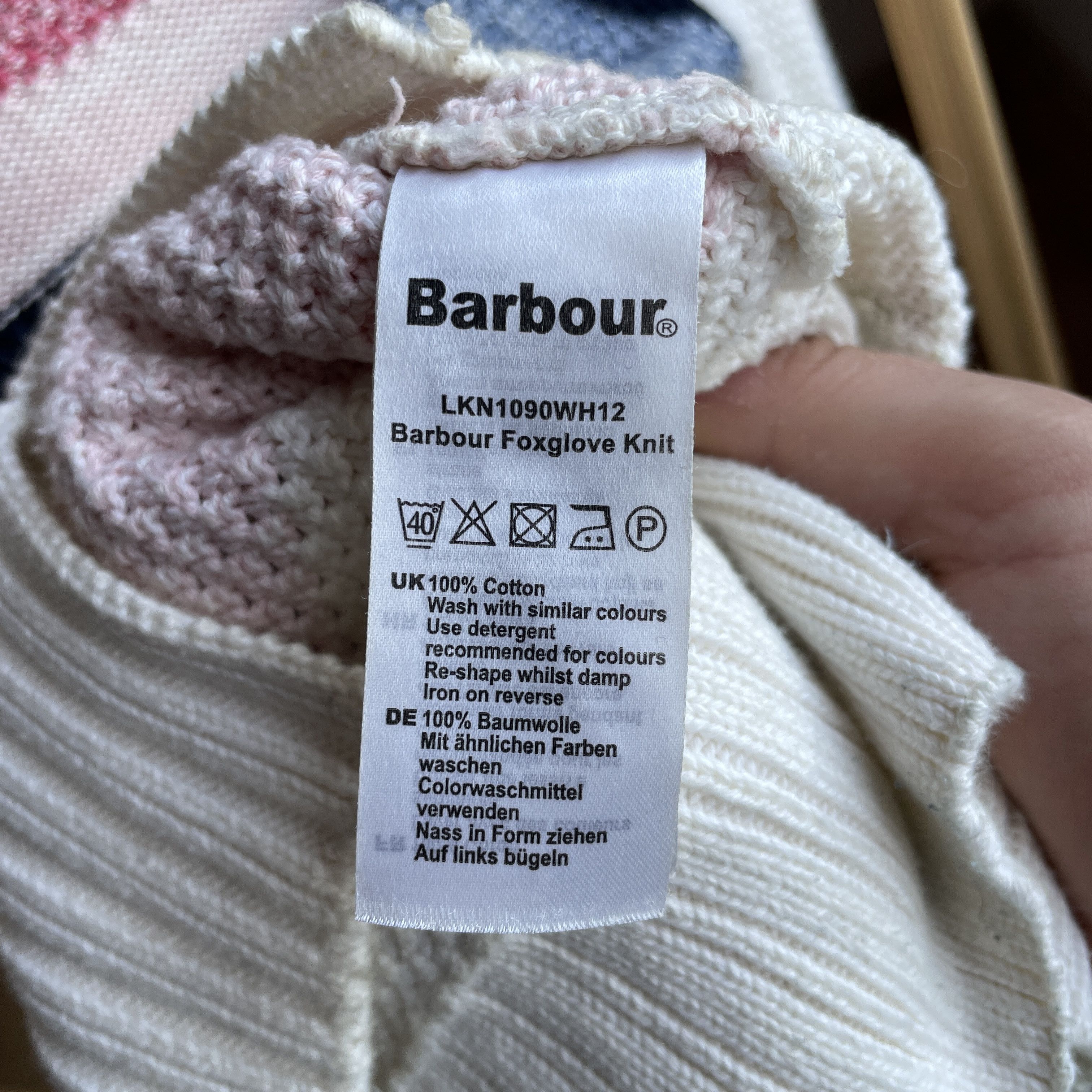 Barbour Barbour National Trust Womens Foxglove Knit Striped Sweater Size S / US 4 / IT 40 - 7 Thumbnail