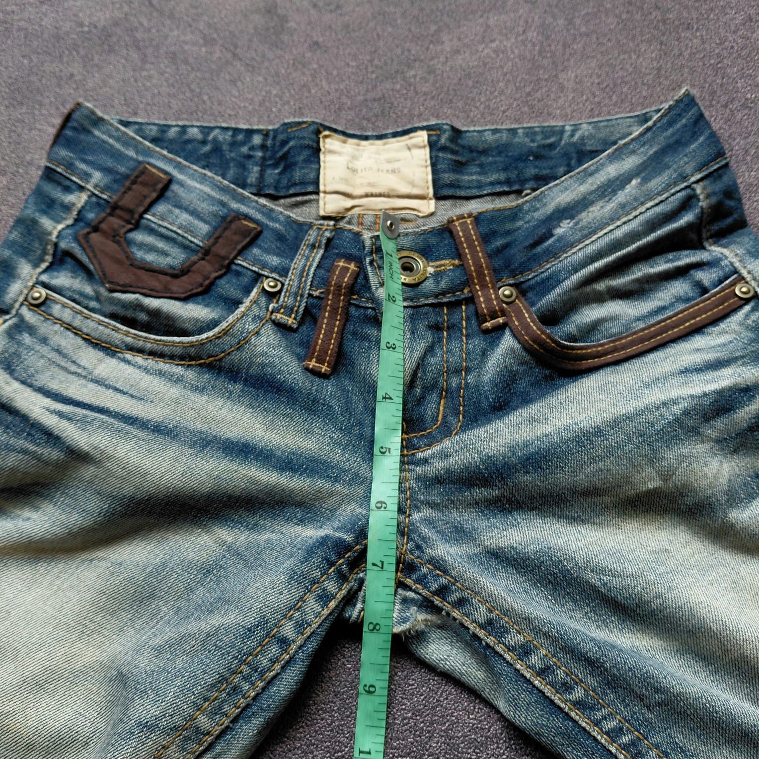 Tornado Mart Yoshitomo Nara Lolita Distresed Flare Jeans Size US 29 - 17 Thumbnail