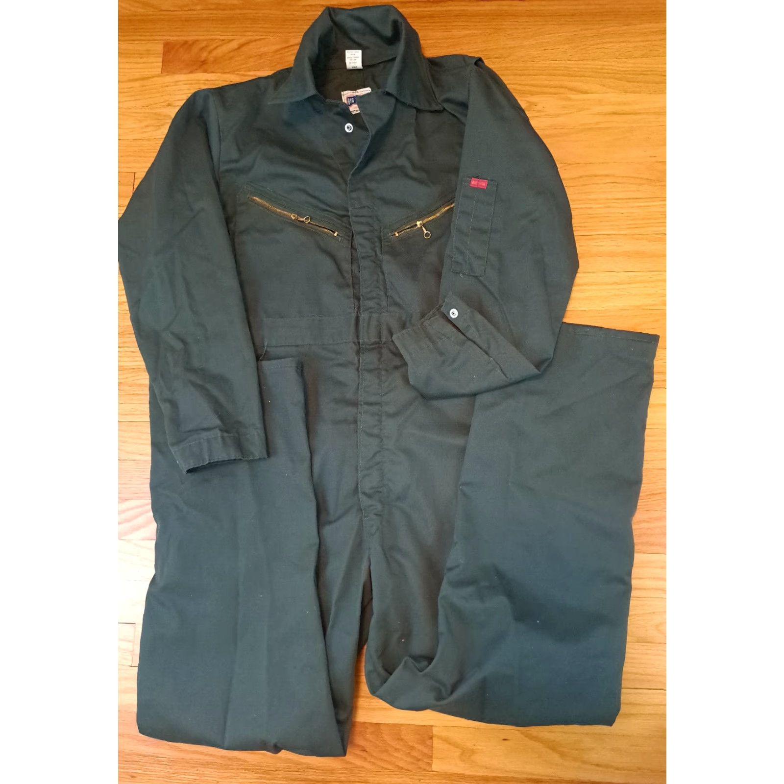 Vintage VINTAGE Big Smith Green Canvas USA made Coveralls Unisex Medium EUC Ring Zipper Pockets 35-36W 31Inseam Size ONE SIZE - 6 Thumbnail