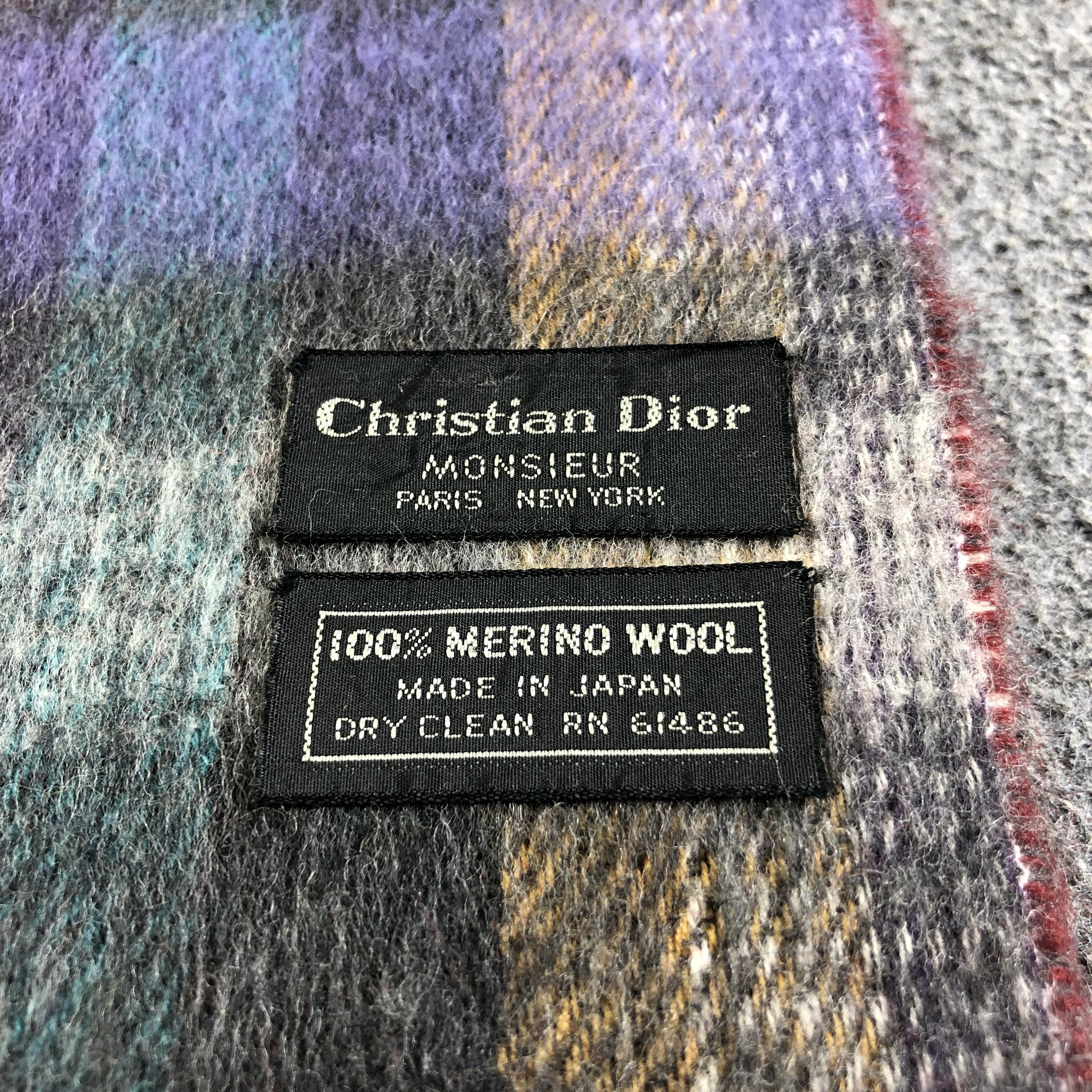 Christian Dior Monsieur Christian Dior Wool Scarf Muffler Neckwear V2531 Size ONE SIZE - 4 Thumbnail