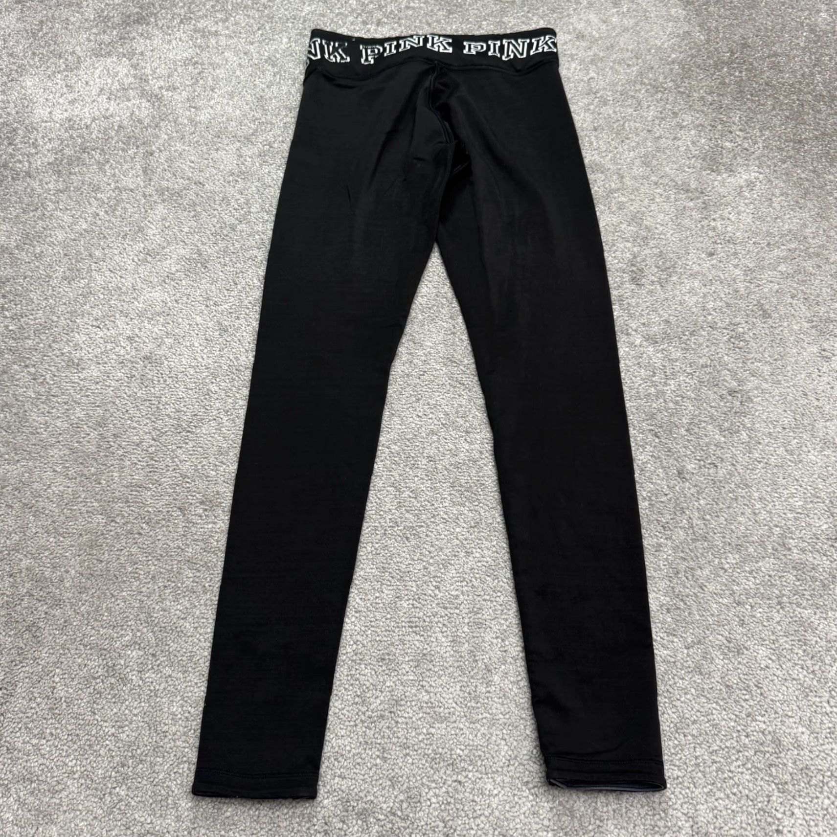 Victoria's Secret VINTAGE Victoria's Secret Reversible Leggings Womens 28 Black Gray Activewear Compression Athletic Size 28" / US 6 / IT 42 - 2 Thumbnail