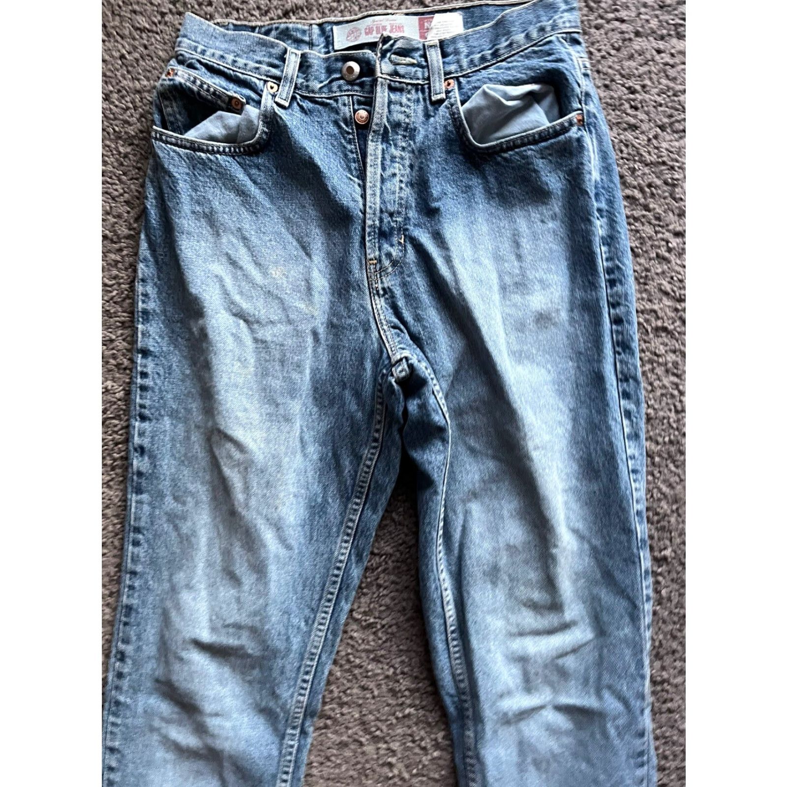 Gap Gap Jeans Womens Ankle Light Wash Blue Denim Pocketd High Rise Sz 8 No. 3 14 Y2k Size 30" / US 8 / IT 44 - 4 Thumbnail