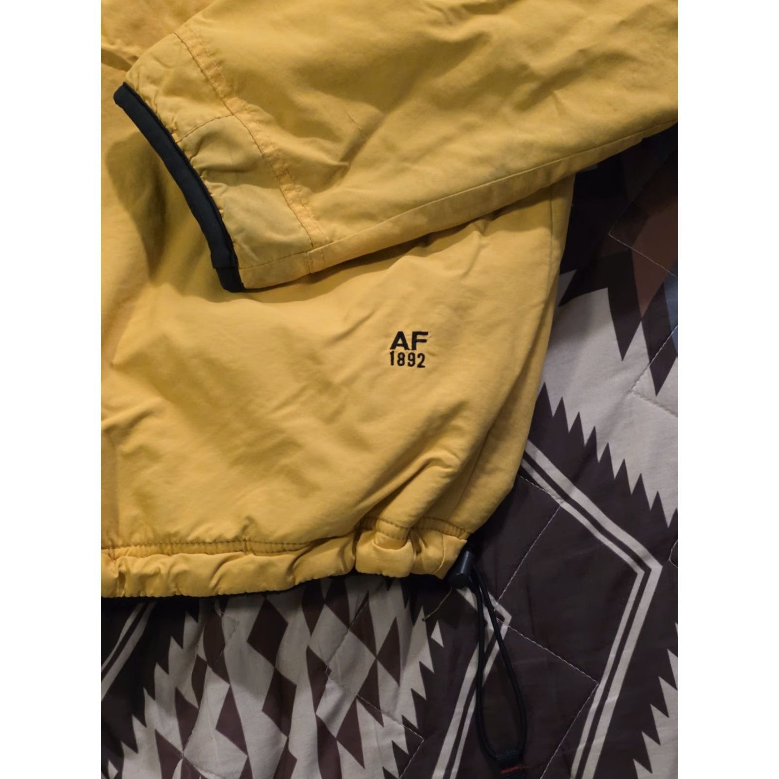 Abercrombie & Fitch VINTAGE Abercrombie & Fitch Jacket XL Men's Yellow Parka Fleece Lined Zip Full Zip Logo Embroidered Ski Outdoor 90s Winter Mens Size US XL / EU 56 / 4 - 7 Thumbnail