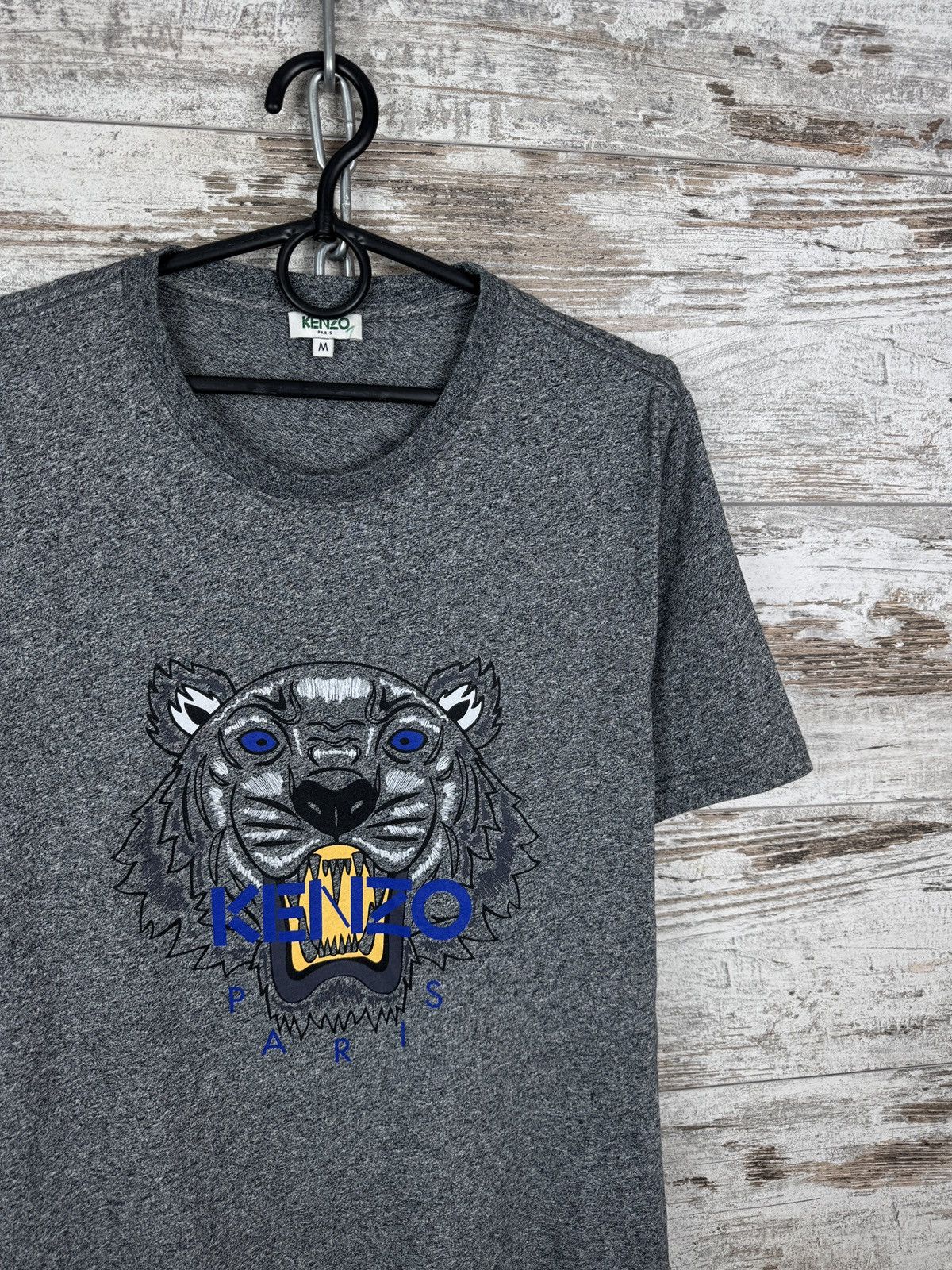Kenzo Mens Vintage Kenzo tiger T-shirt luxury tee gray big logo Size US M / EU 48-50 / 2 - 2 Thumbnail