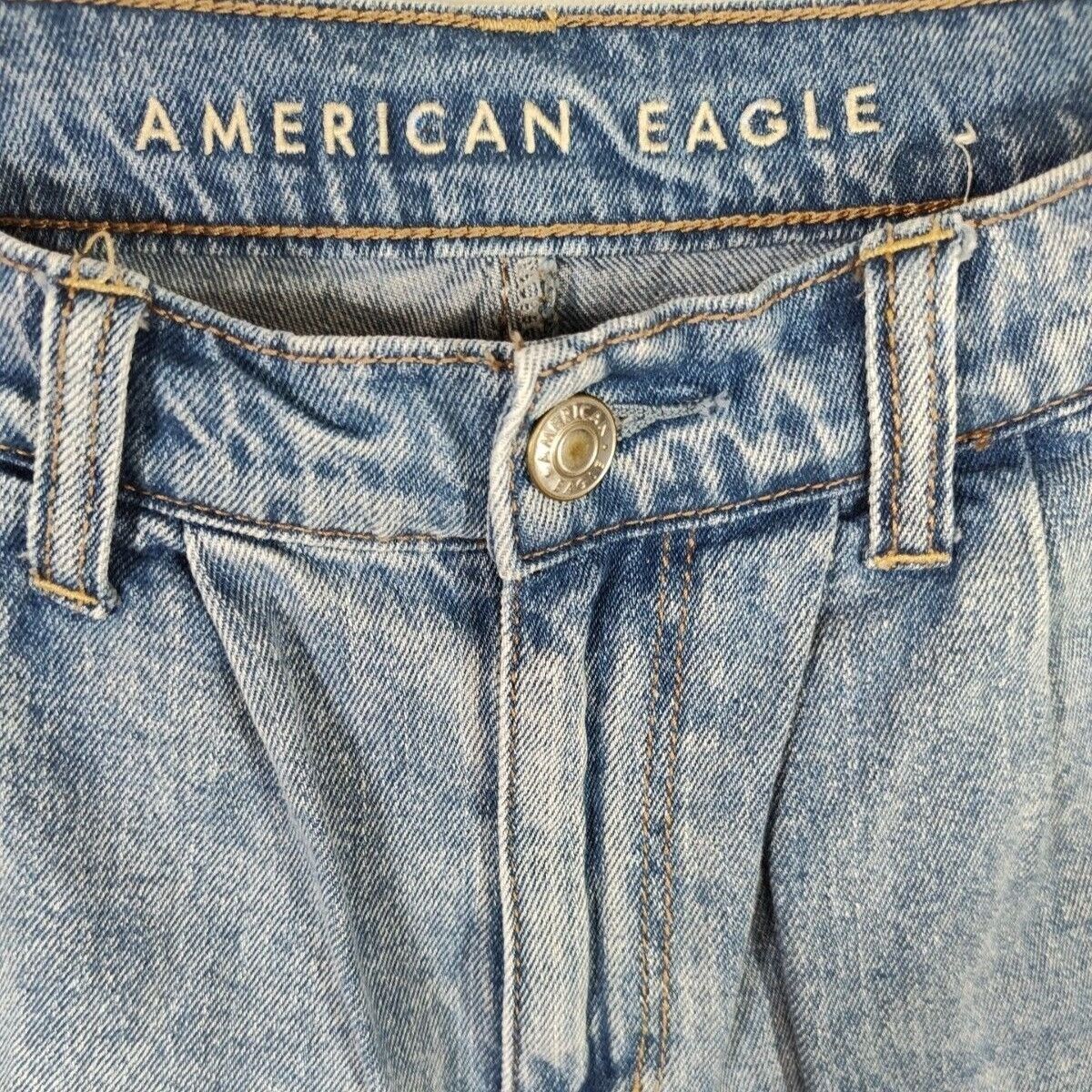 American Eagle Outfitters American Eagle AEO Cuffed Pleated Denim Jean Shorts Size 0 Size 25" / US 0 / IT 36 - 5 Thumbnail