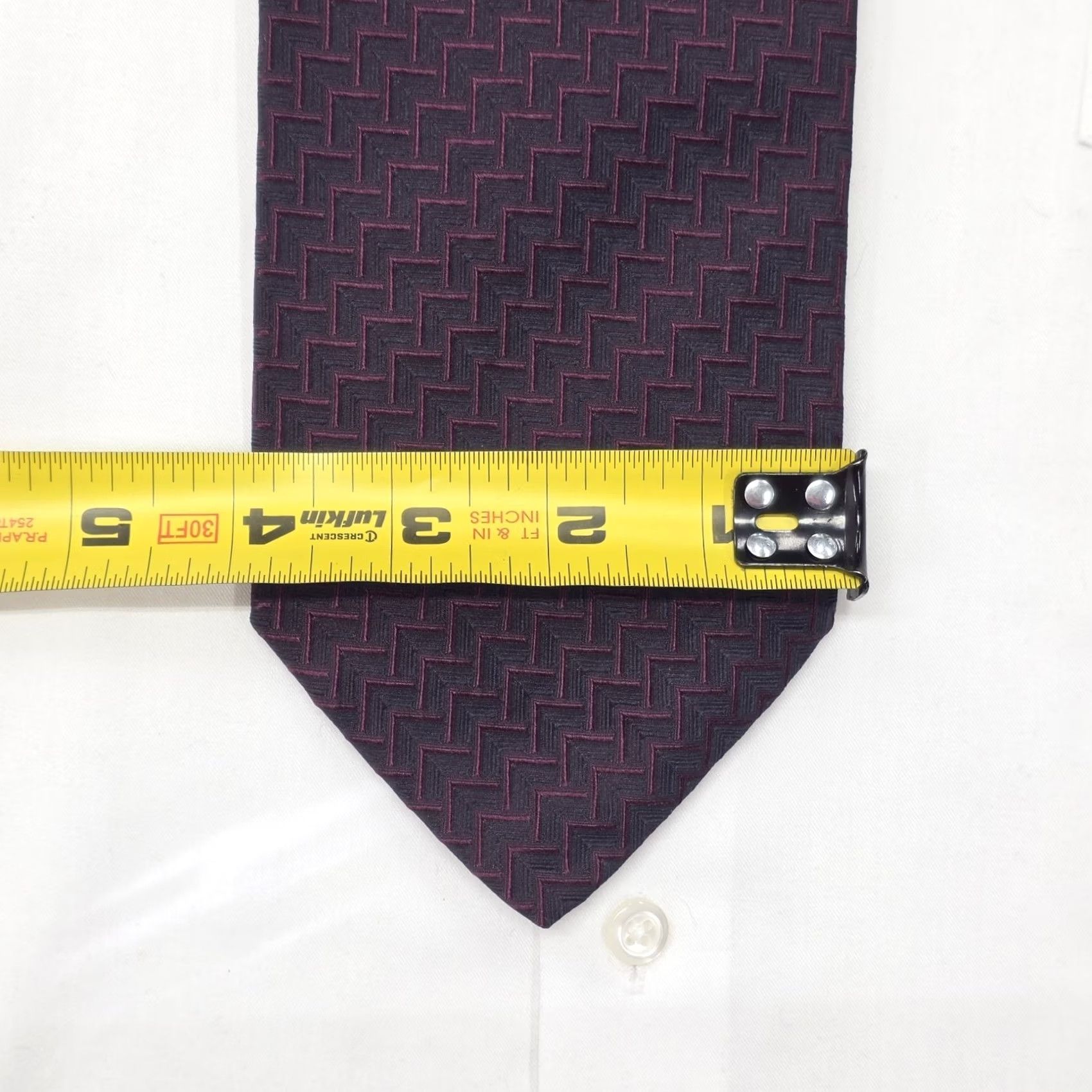 Robert Talbott Robert Talbott Necktie Mens Purple Tie Zig Zag Textured Designer Stylish USA Shirt Neck Tie Abstract Colorful Business Dad USA Size ONE SIZE - 4 Thumbnail