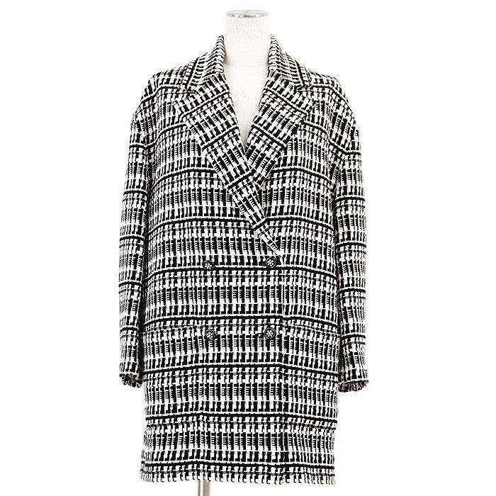 Chanel Chanel Chanel P78886 Tweed Long Jacket Cotton Outerwear P78886 DUTY FREE for USA Size ONE SIZE - 1 Thumbnail