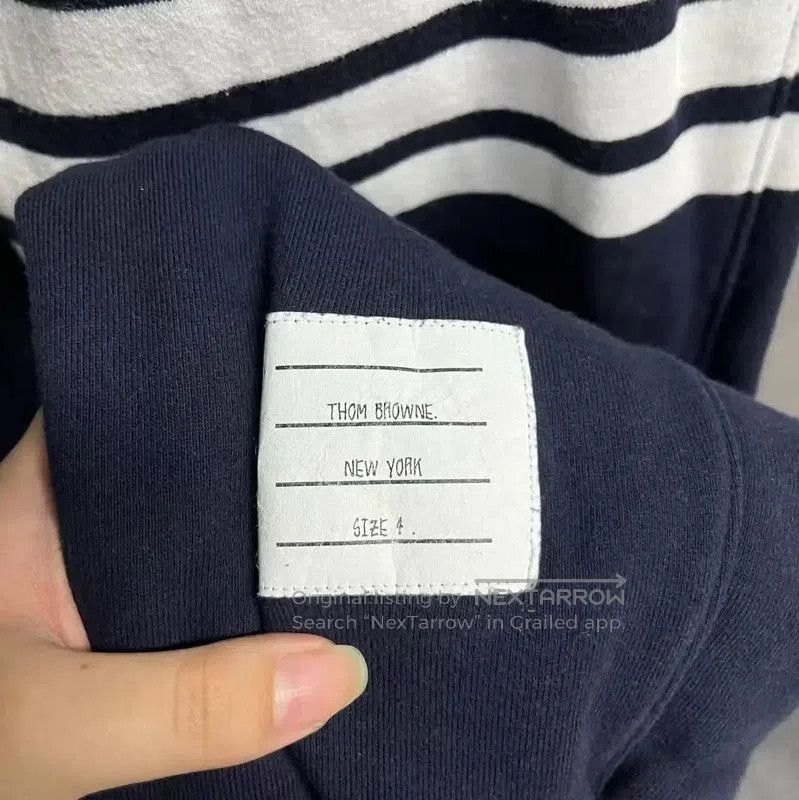 Thom Browne Thom Browne Women's Navy Cotton Relaxed Pants . Size 23" - 4 Thumbnail