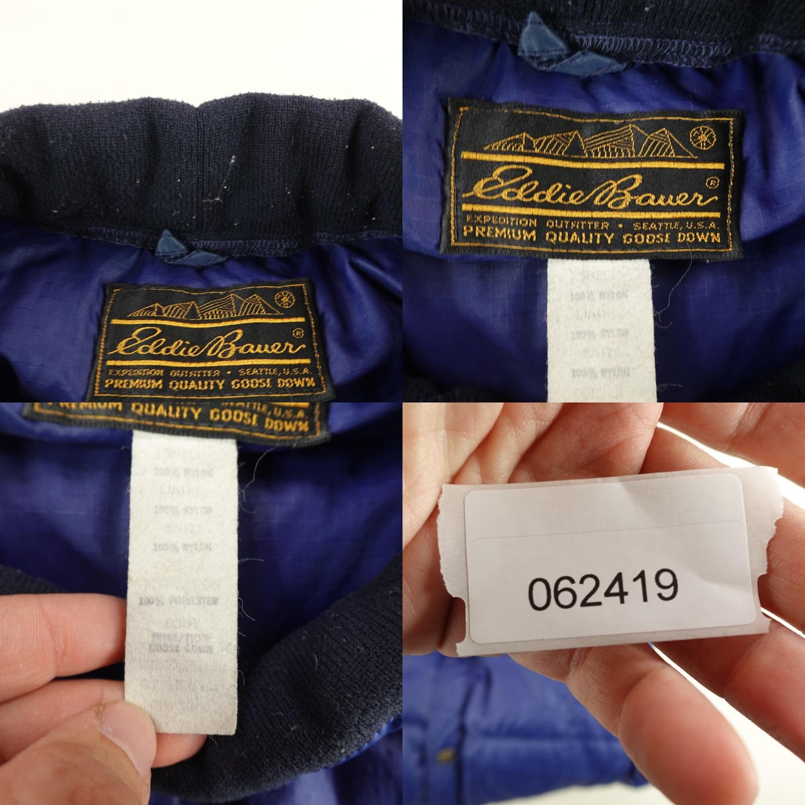 Eddie Bauer VINTAGE Eddie Bauer Vest Puffer Mens Large Blue Goose Down Sleeveless USA 90s Size US L / EU 52-54 / 3 - 8 Thumbnail