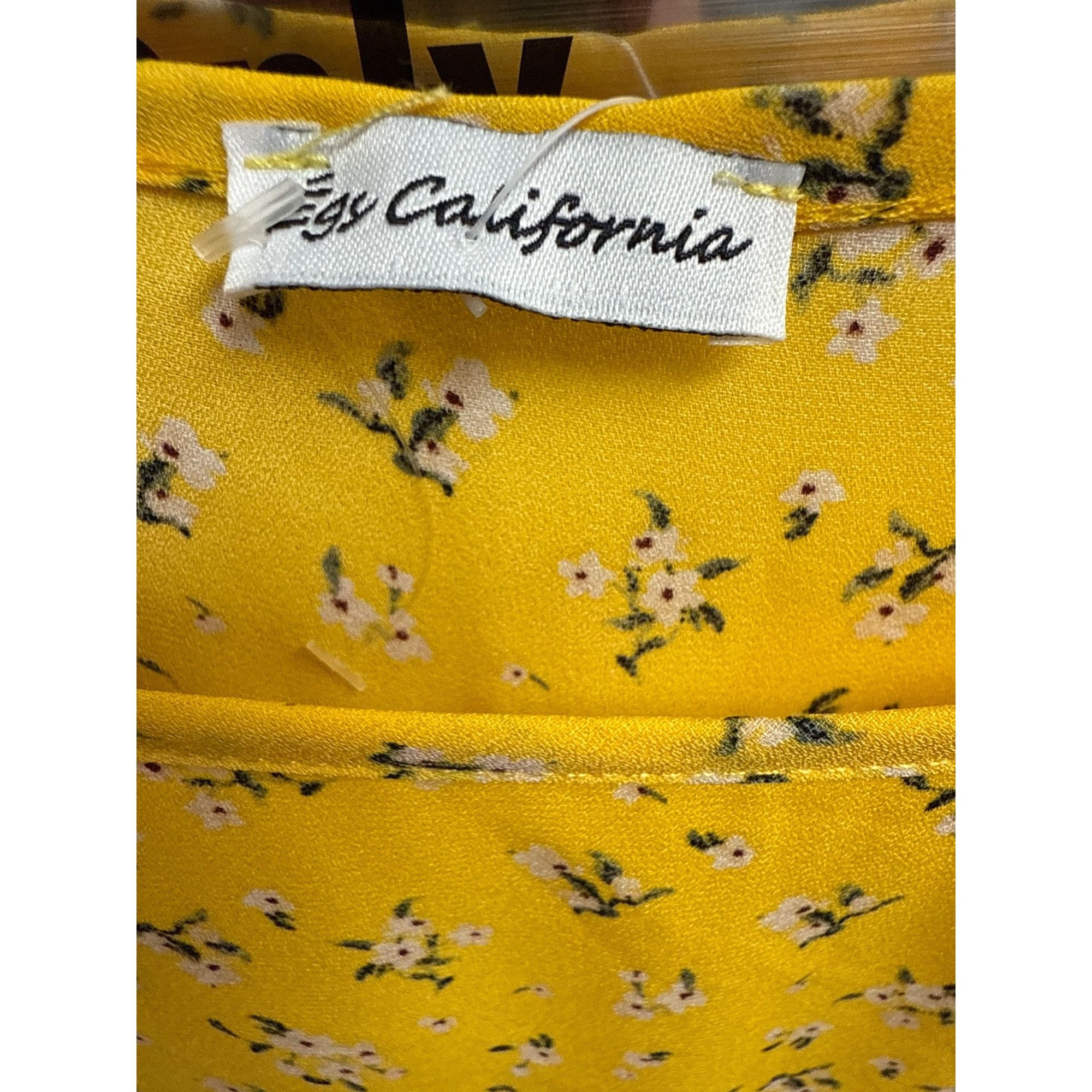 Other Yellow Floral Ruffle Sleeve Sundress - XL Women's Summer Cas Size XL / US 12-14 / IT 48-50 - 3 Thumbnail