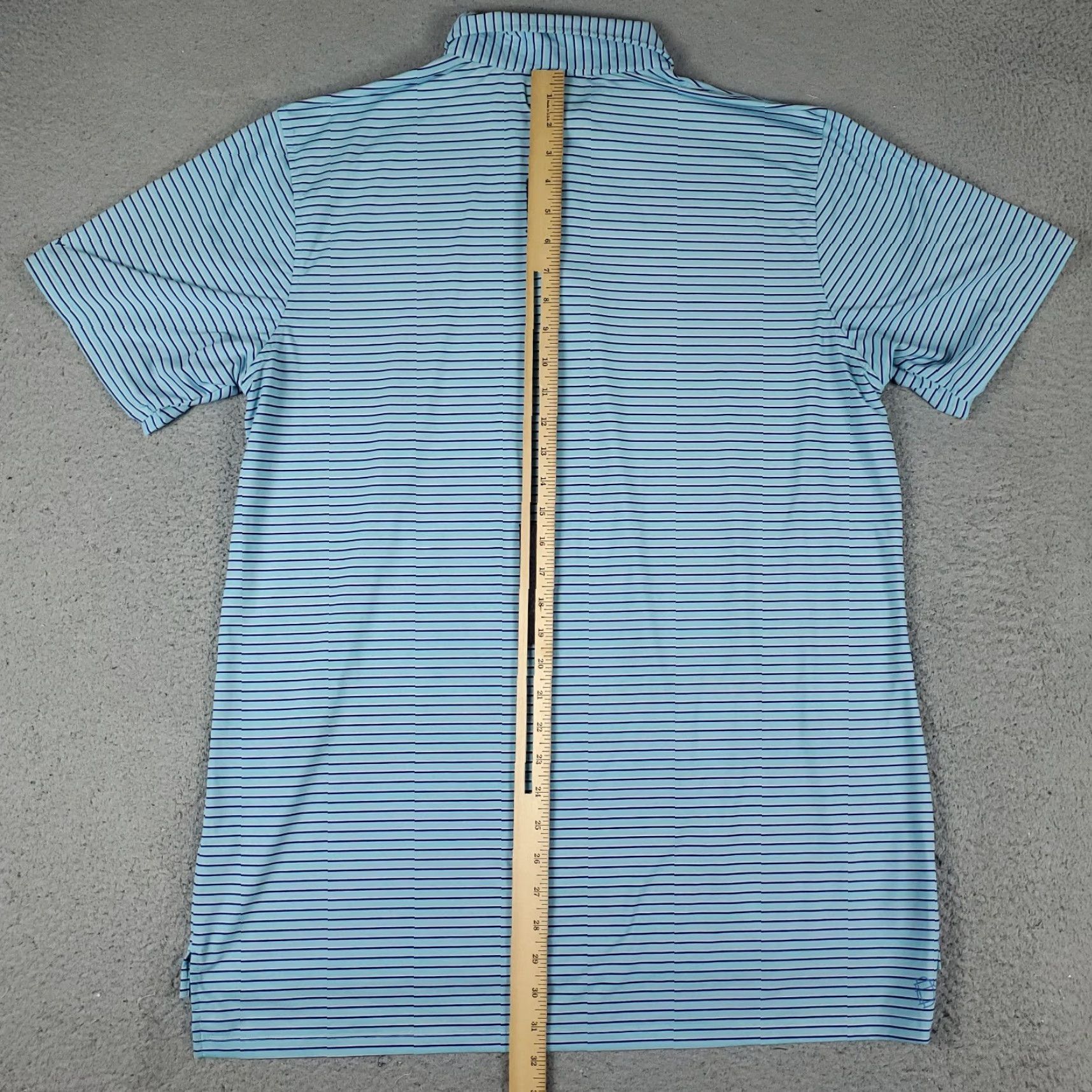 Vintage B Draddy Polo Shirt Mens L Blue Striped Short Sleeve Polo Shirt Size US L / EU 52-54 / 3 - 6 Thumbnail