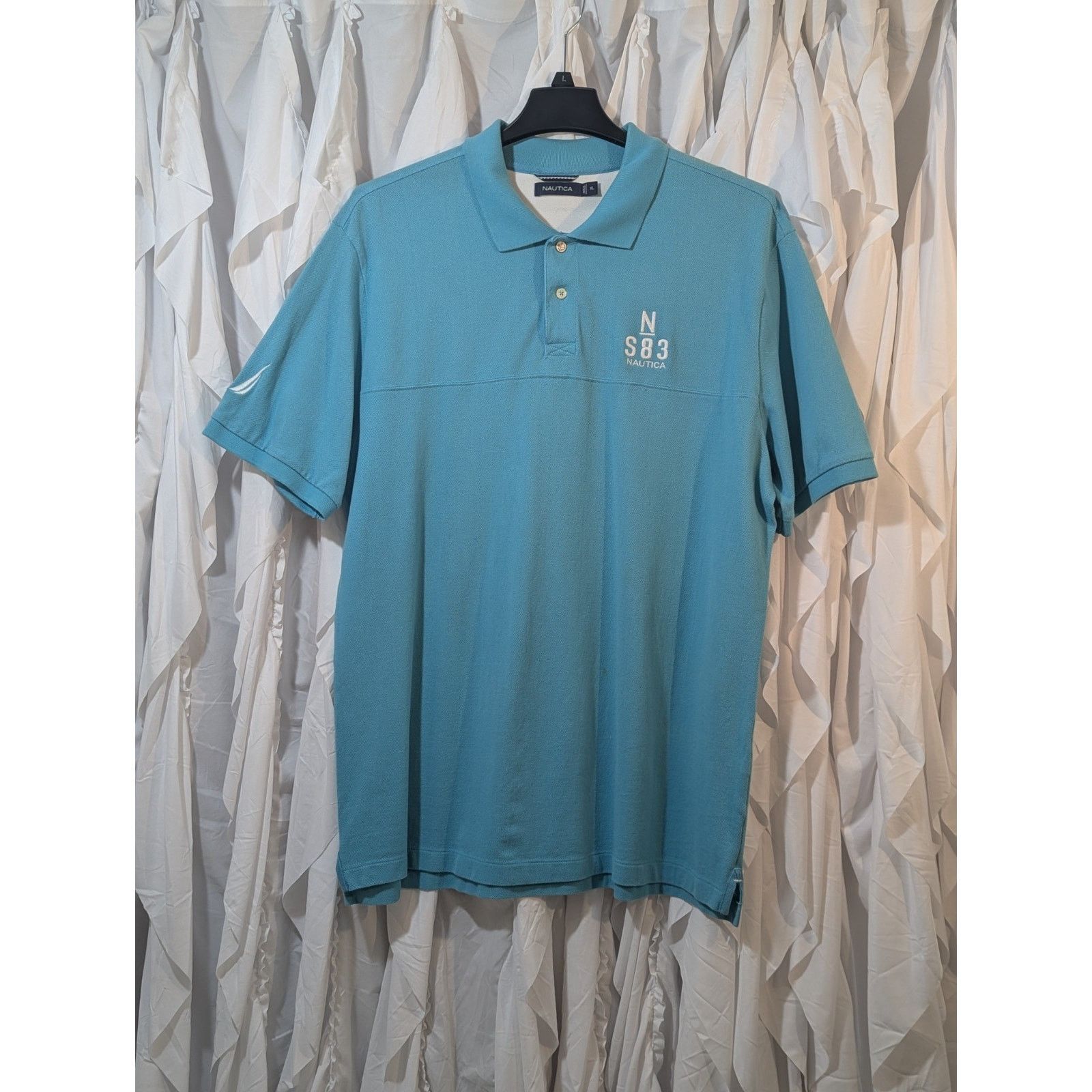 Nautica Nautica Retro N/S83 Embroidered Polo XL Light Blue Size US XL / EU 56 / 4 - 1 Thumbnail