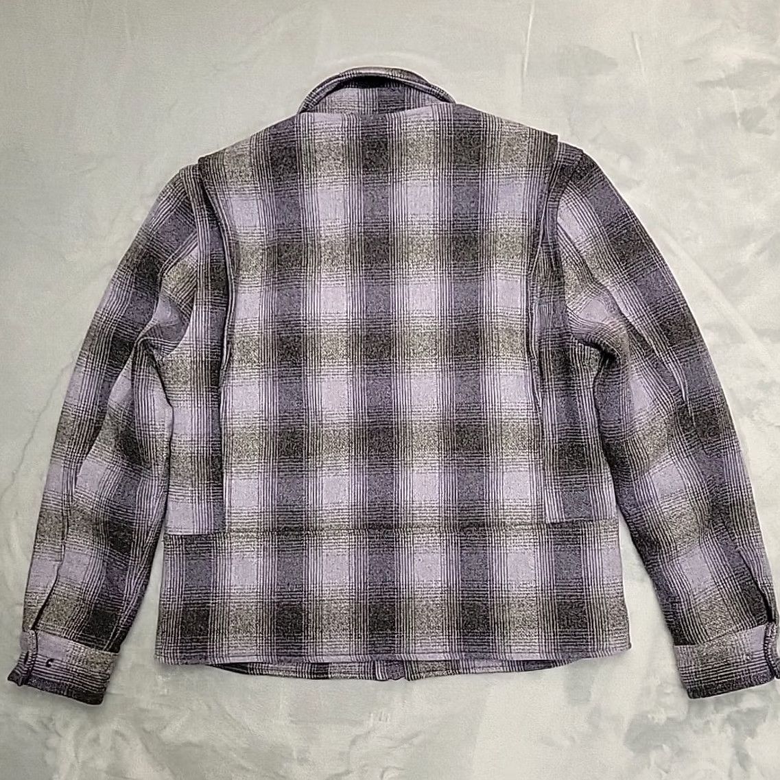 Taylor Stitch Taylor Stitch Jacket Mens42 Purple Plaid Wool Blend Classic Outdoors Mackinaw Jacket Mens 42 Purple Plaid Wool Blend Bomber Casual Zip Mens Size US XS / EU 42 / 0 - 6 Thumbnail