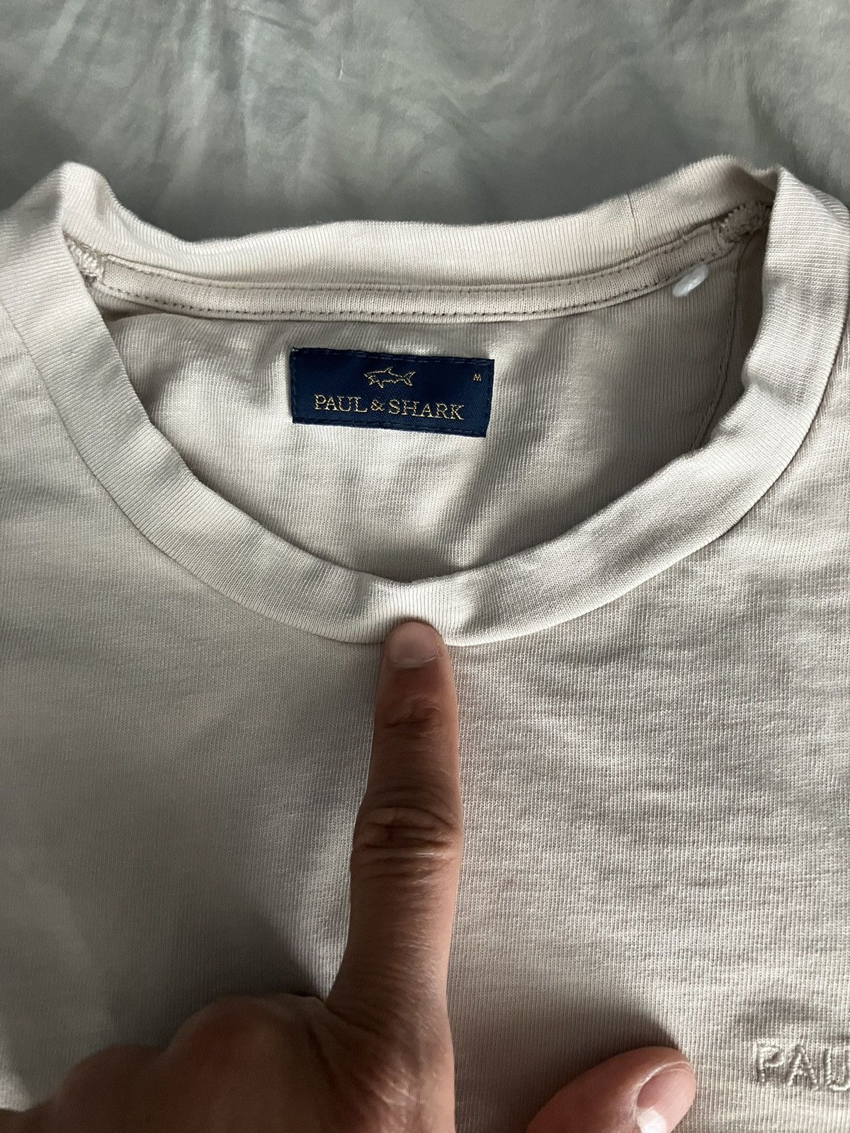 Paul & Shark Beige Cotton T-Shirt Size US M / EU 48-50 / 2 - 2 Thumbnail