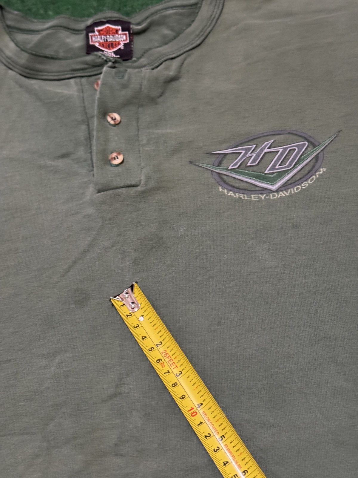 Harley Davidson Harley Davidson 90s Henley Vintage XXL Boxy 27x28 T Shirt Size US XXL / EU 58 / 5 - 9 Thumbnail