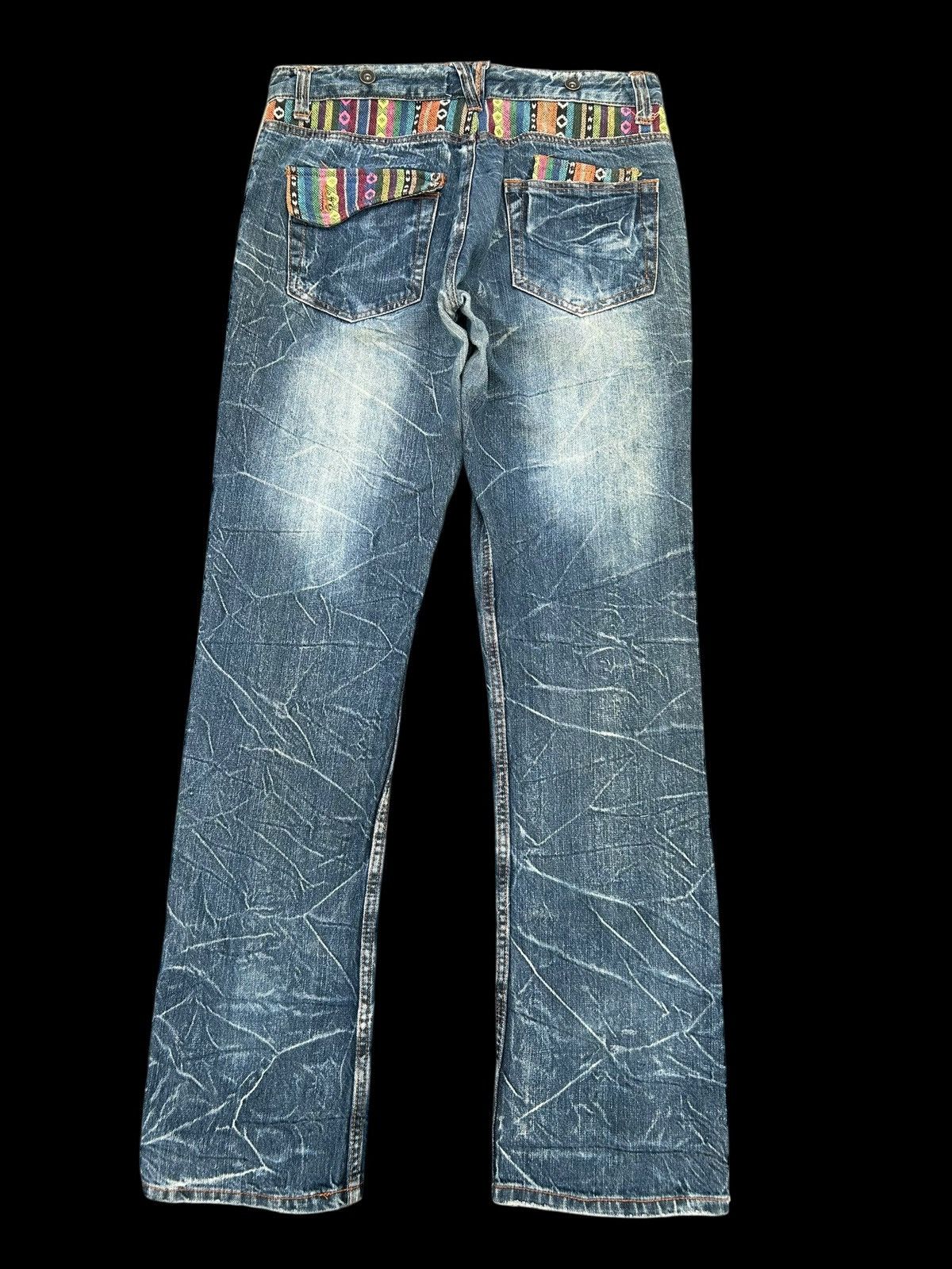 Japanese Brand × Kapital × Vintage Japanese Nylaus Distressed Punk Vintage Denim Jeans Size US 33 - 8 Thumbnail