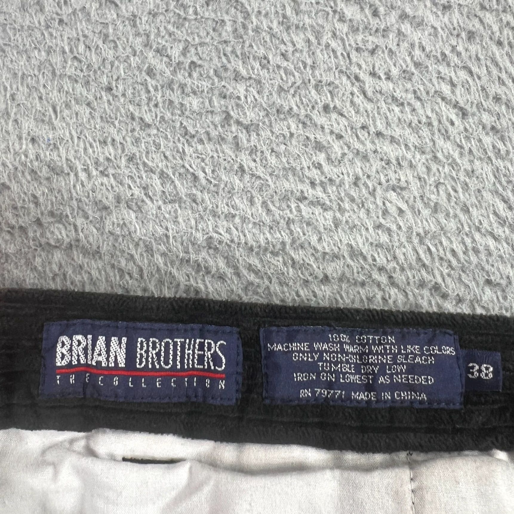 Vintage Brian Brothers Men's Vintage Baggy Corduroy Pants 37x33 Brown Chino Straight Fall Winter Size US 38 / EU 54 - 5 Thumbnail