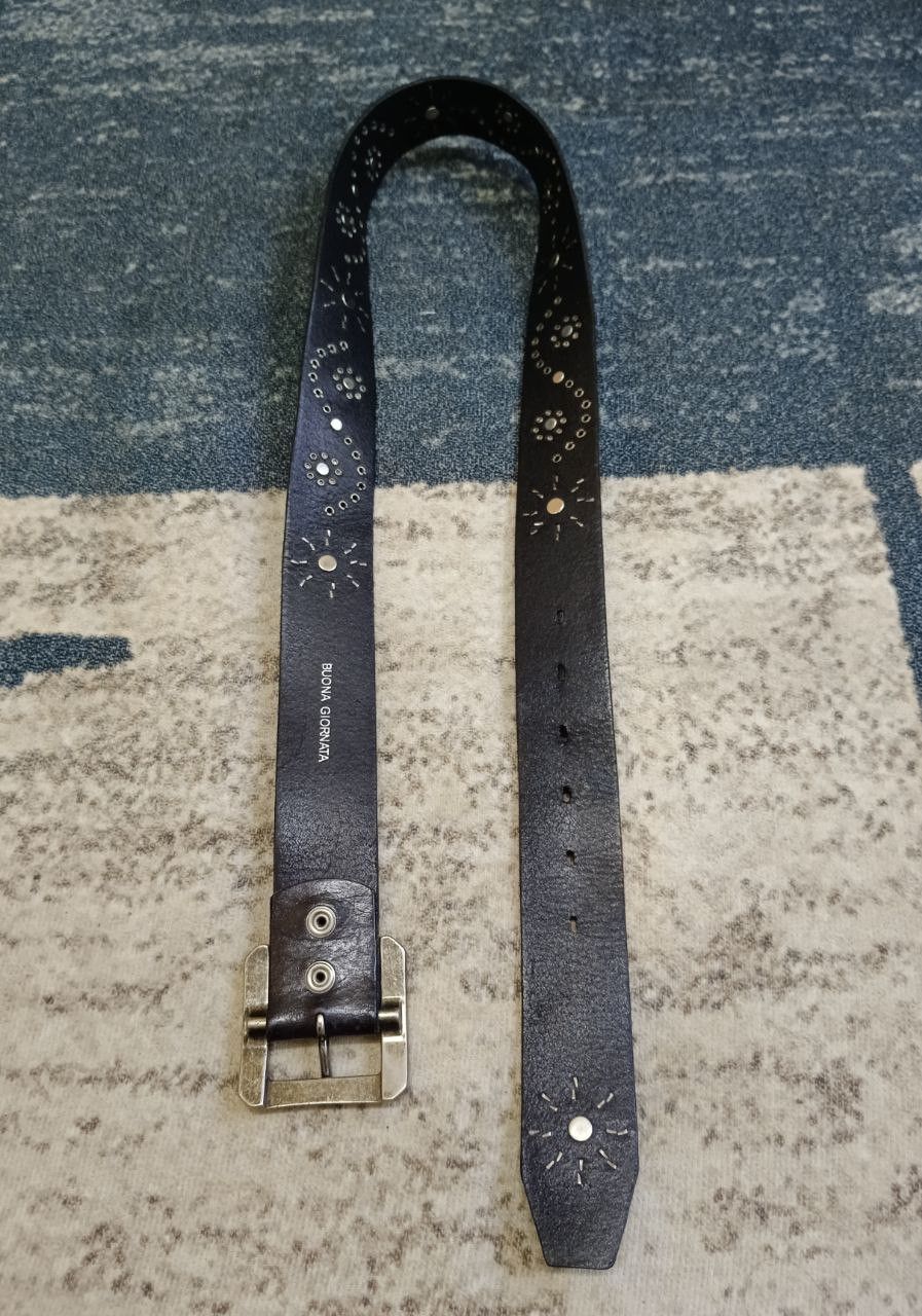 Leather BUONA STUDDED LEATHER BELT(SIZE 28-33 INCH) Size ONE SIZE - 4 Thumbnail