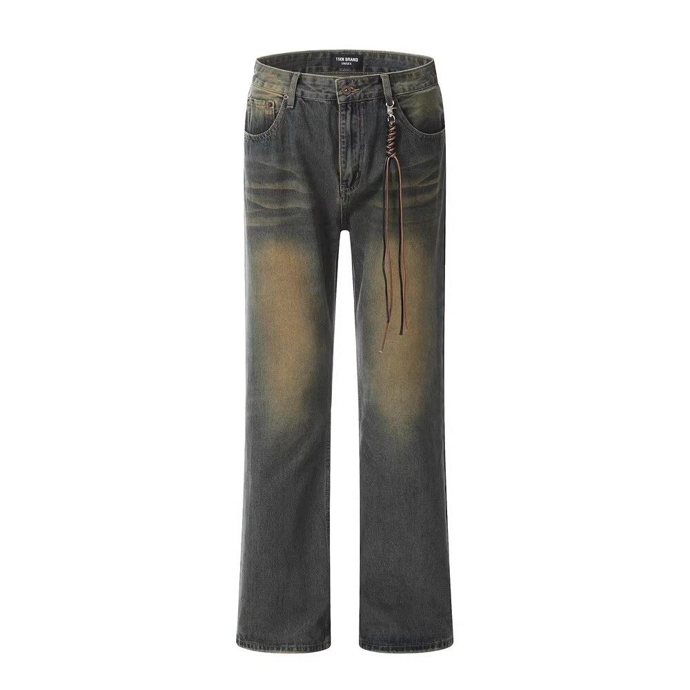 Japanese Brand × Jean Men's punk street loose washed ripped jeans y2k Size US 32 / EU 48 - 1 Thumbnail