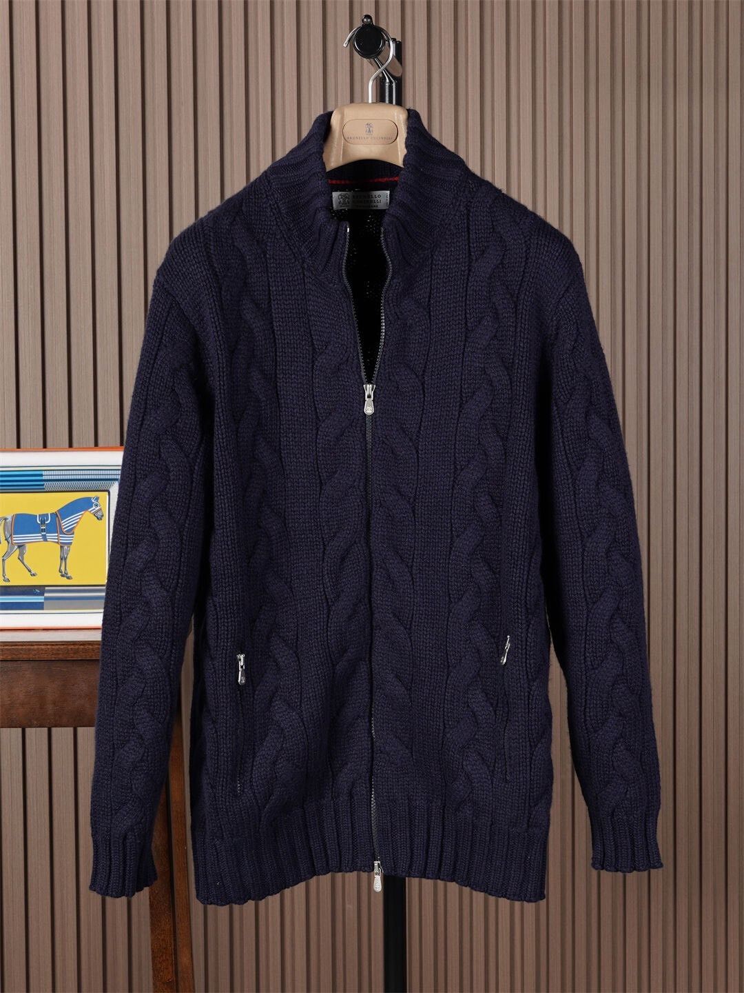 Brunello Cucinelli Brunello Cucinelli Men's Cashmere Zipper Coat Size US M / EU 48-50 / 2 - 1 Thumbnail