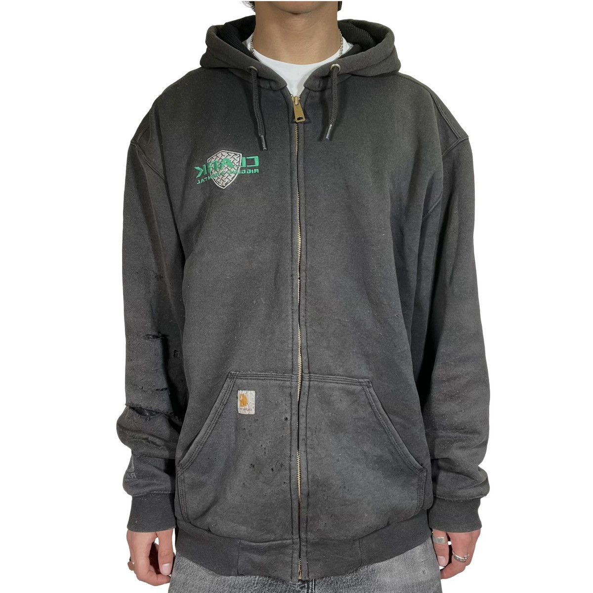 Carhartt Vintage Distressed Carhartt Hoodie Size US XL / EU 56 / 4 - 2 Thumbnail
