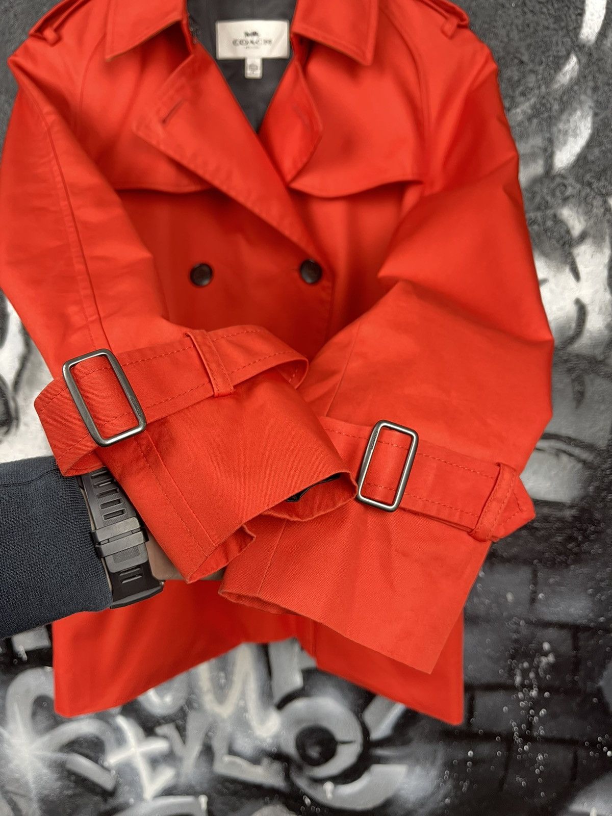 Coach Coach New York Red Orange Short Length Trench Coat Woman’s Size S / US 4 / IT 40 - 5 Thumbnail