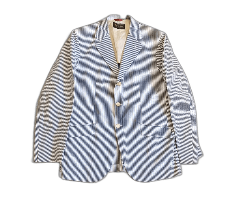 Loro Piana Loro Piana Blue White Striped Blazer Size US XXL / EU 58 / 5 - 1 Thumbnail