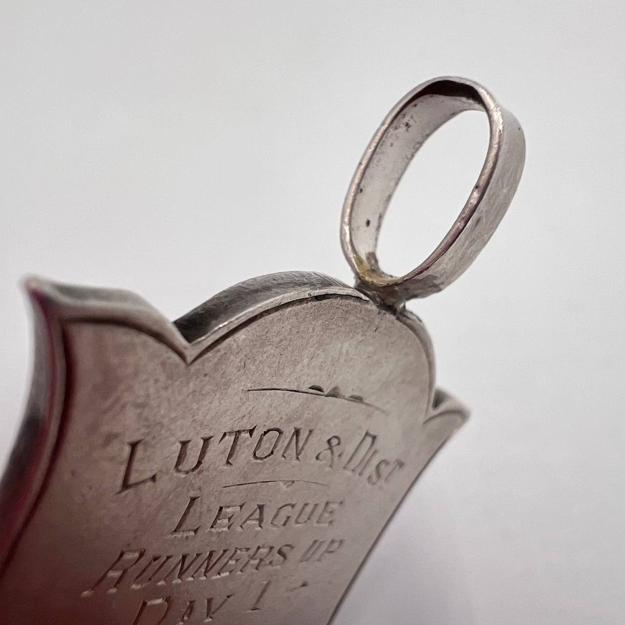 1910 Antique Silver Medal Jewelry Luton League Award England