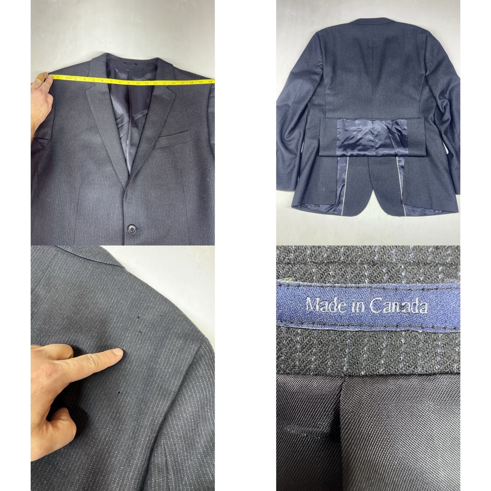 Bonobos Bonobos Blazer Mens 42R Blue Marzotto Striped Italian Wool Coat Jacket Dark Size 42R - 8 Thumbnail