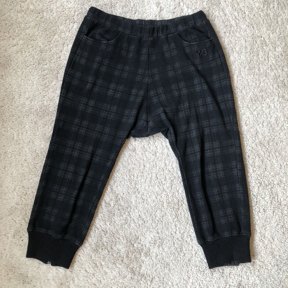 Adidas × Y-3 × Yohji Yamamoto Y-3 Plaid Wool Joggers SS 2010 size M Size 31" - 1 Thumbnail