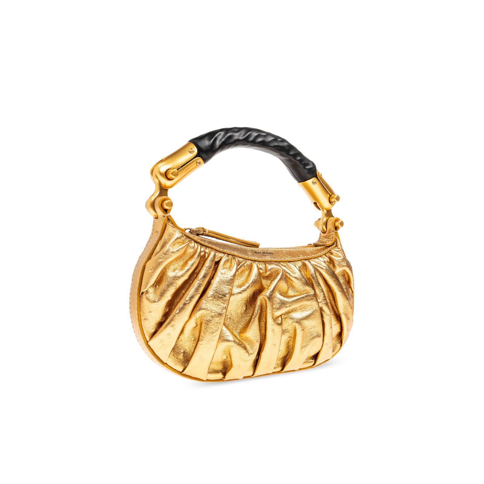 Balmain BALMAIN Ebene Mini Gold Top Handle Bag New & Authentic Size ONE SIZE - 3 Thumbnail