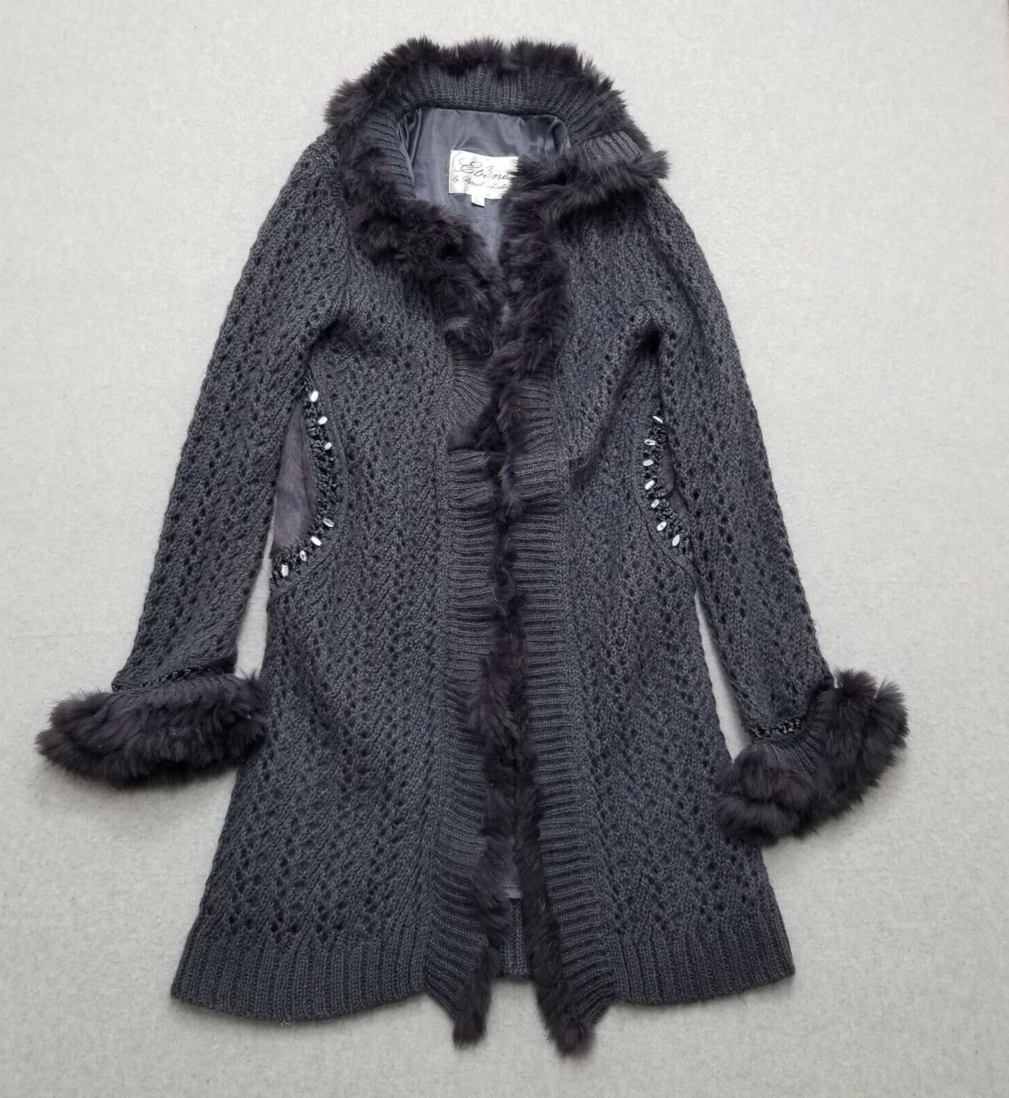 Other Ebene By Patrick Assuline Cardigan Womens 2 Gray Rabbit Fur Size XS / US 0-2 / IT 36-38 - 1 Thumbnail
