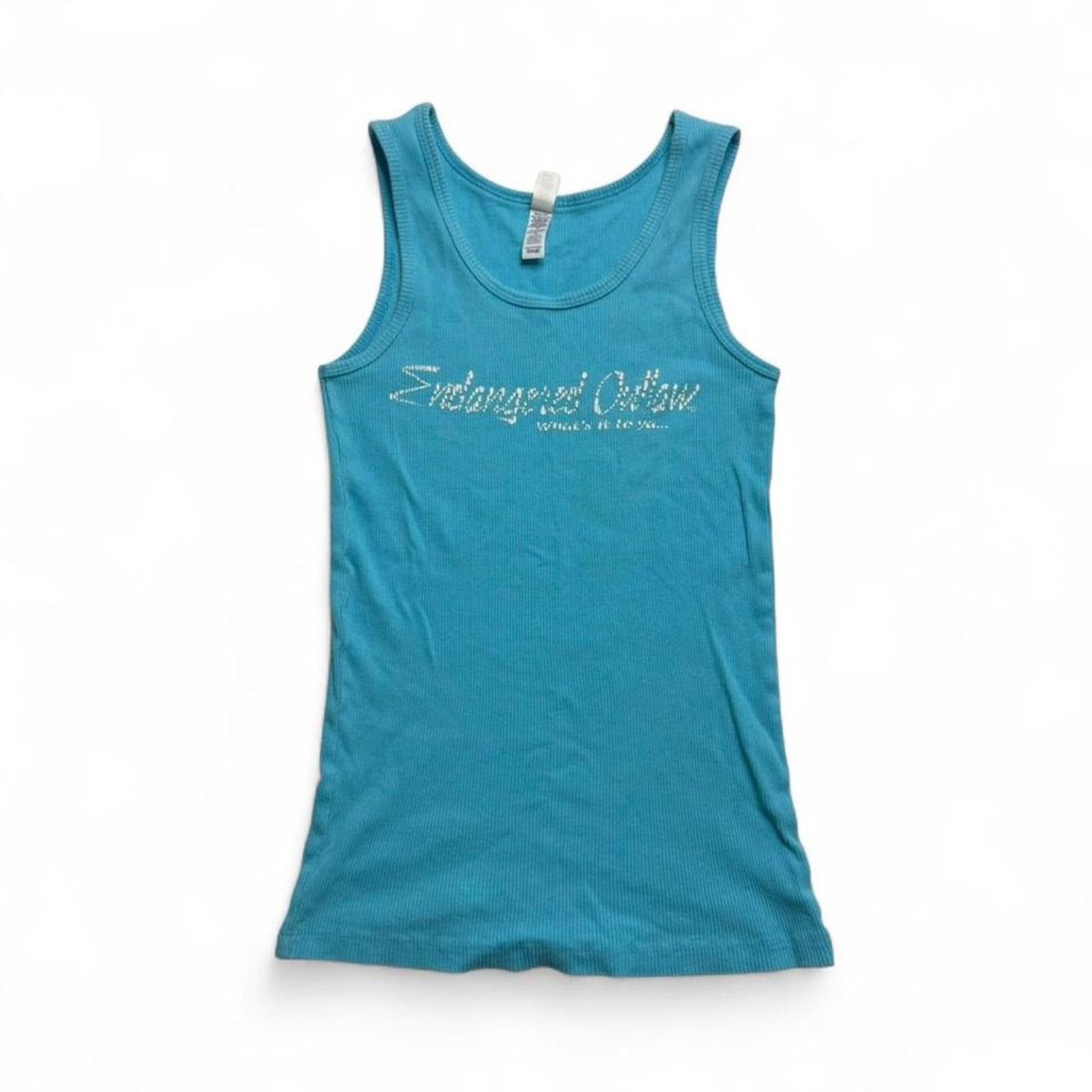 Other Blue Tropical Summer Early 2000s Y2K fitted cotton tank Size S / US 4 / IT 40 - 4 Thumbnail
