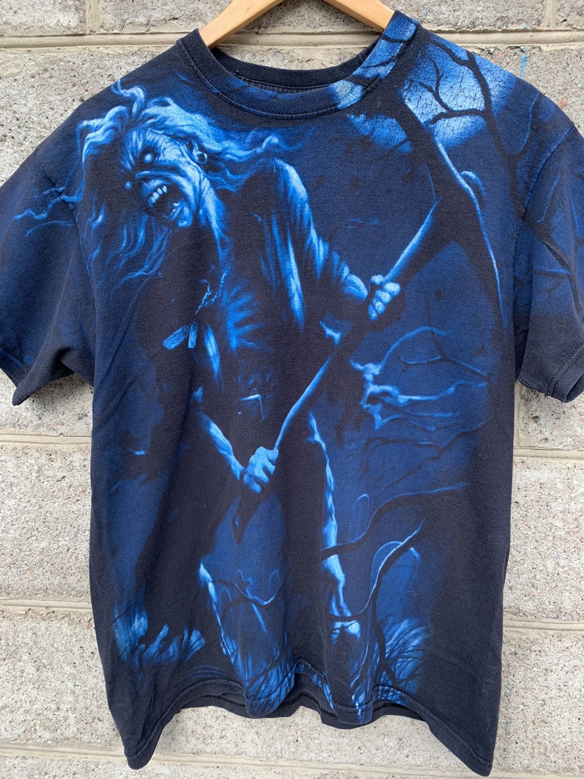 Band Tees × Iron Maiden × Vintage Iron Maiden All Over Print Benjamin Breeg Tour T Shirt Size US L / EU 52-54 / 3 - 2 Thumbnail