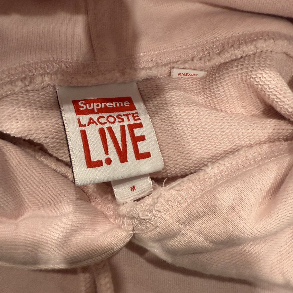 Lacoste × Supreme Supreme Lacoste Hoodie Pink Medoum Size US M / EU 48-50 / 2 - 3 Thumbnail