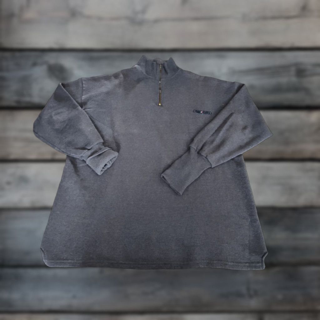 Vintage Vintage Handcuffs Q Zip Sweatshirt Mens XL Gray Streetwear USA Made USA Size US XL / EU 56 / 4 - 1 Thumbnail