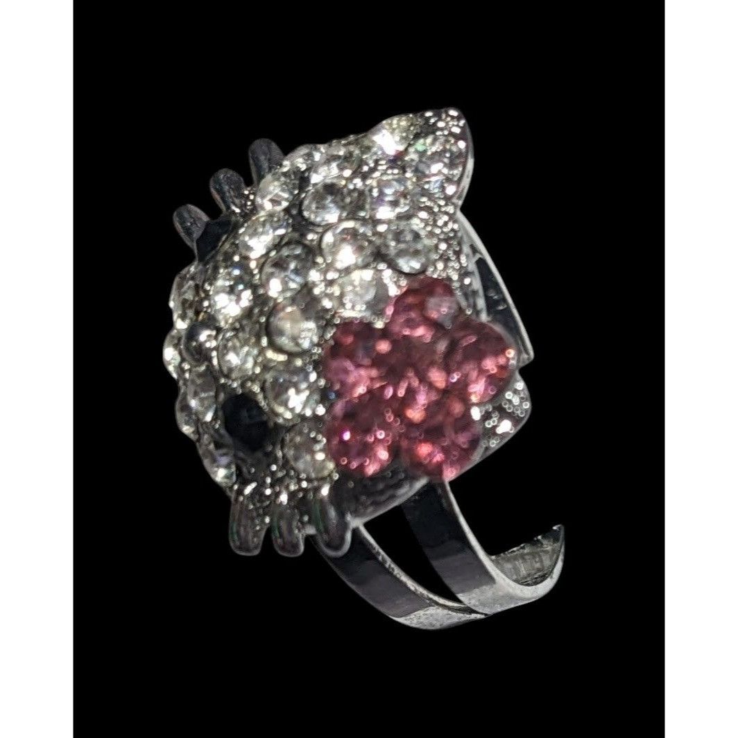 Other Coquette Glam Cute Kitten Rhinestone Adjustable Ring Size 8 Size ONE SIZE - 11 Thumbnail
